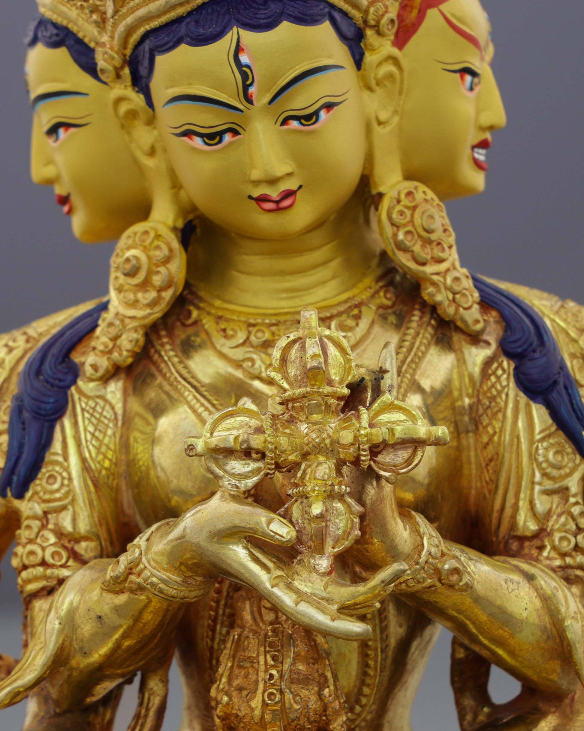 Magnificent 24K Gold Gilded Namgyal Statue | Goddess of Longevity and Victory - Authentic Handcrafted Statue