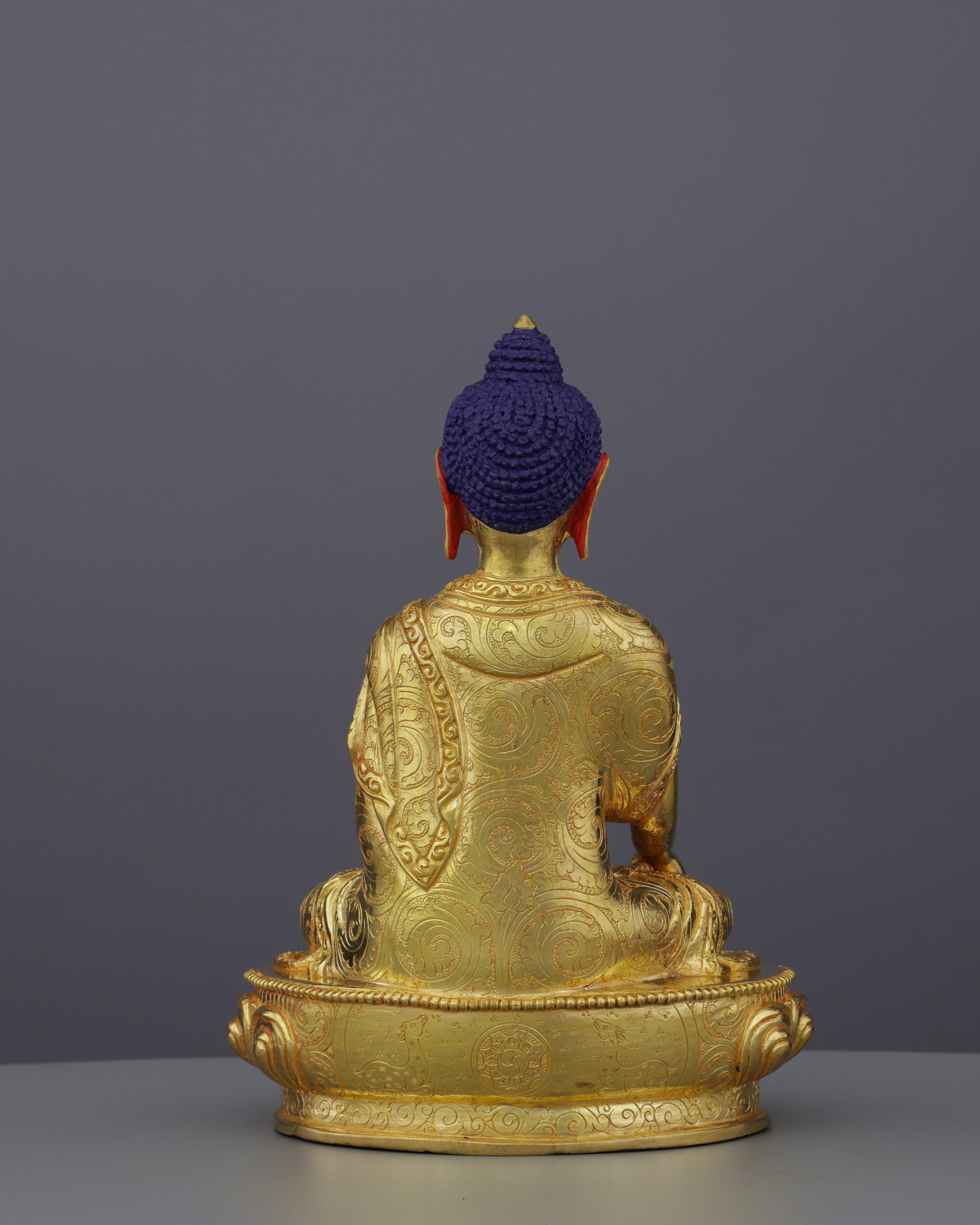 Exquisite 24K Gold Gilded Sakyamuni Buddha Statue | The Enlightened One in Meditation - Authentic Handcrafted Statue