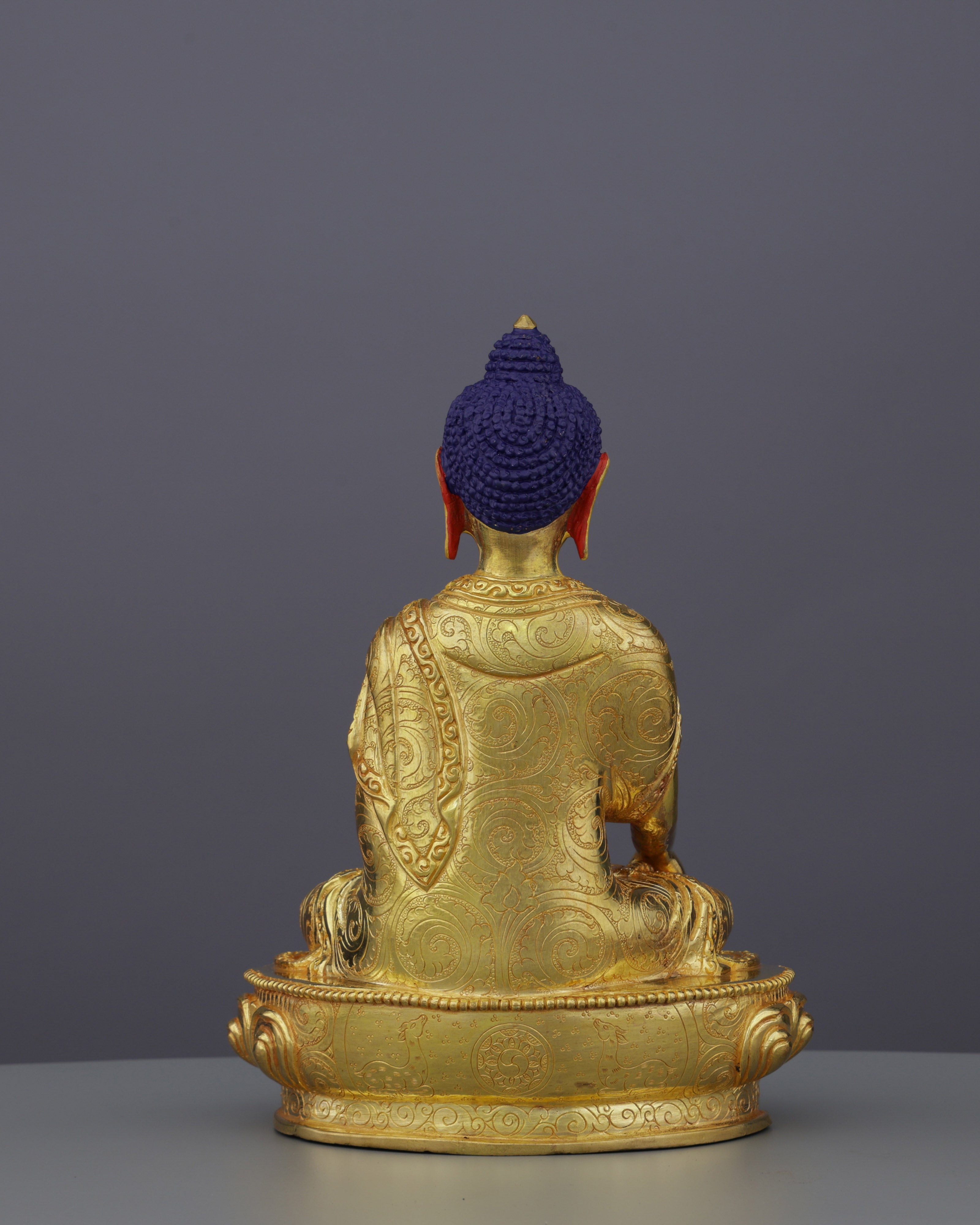 Exquisite 24K Gold Gilded Sakyamuni Buddha Statue | The Enlightened One in Meditation