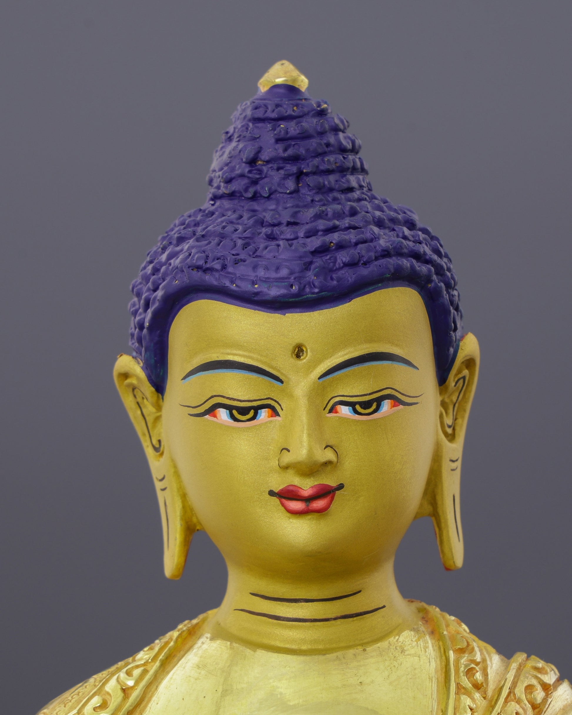 Exquisite 24K Gold Gilded Sakyamuni Buddha Statue | The Enlightened One in Meditation - Authentic Handcrafted Statue
