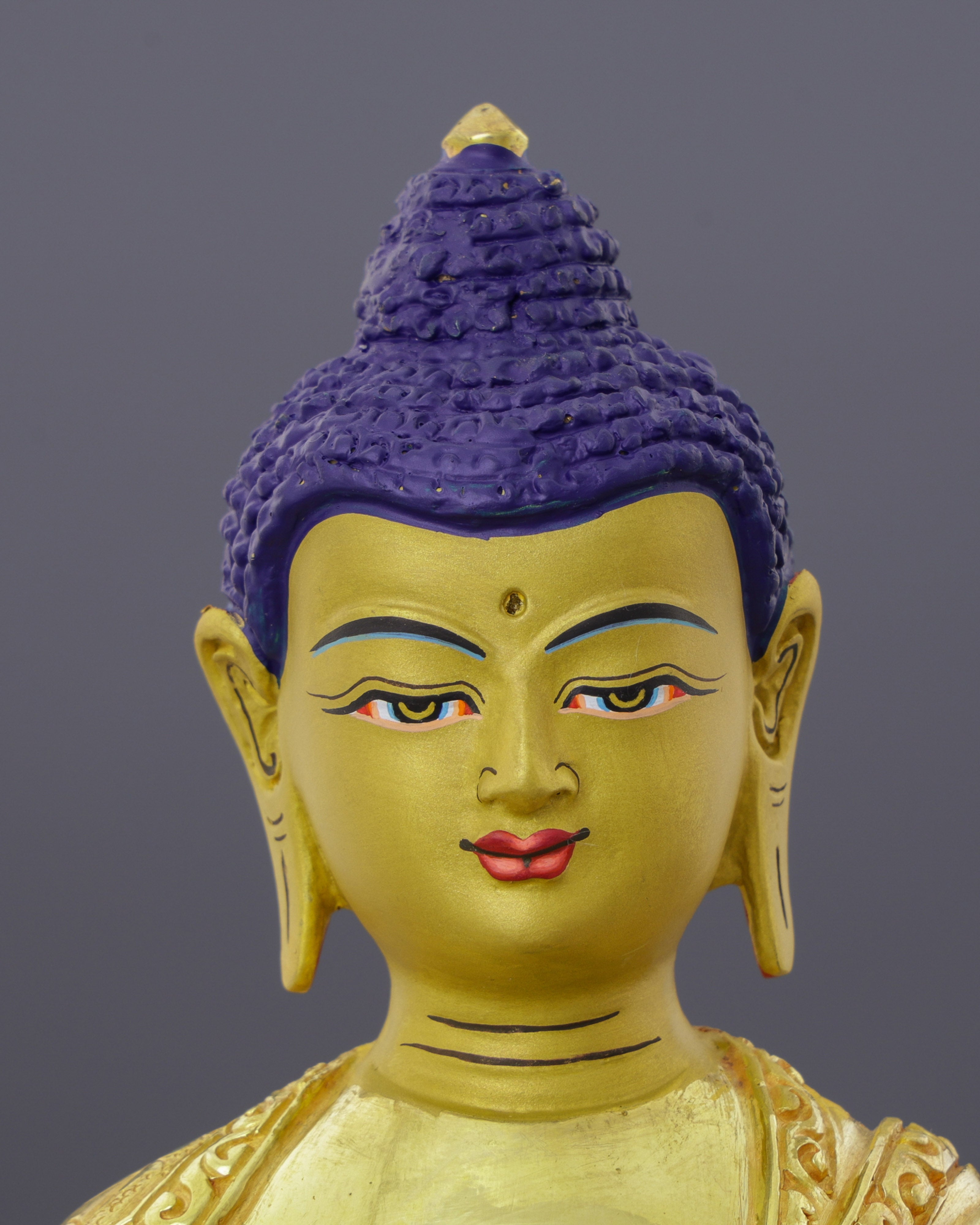 Exquisite 24K Gold Gilded Sakyamuni Buddha Statue | The Enlightened One in Meditation