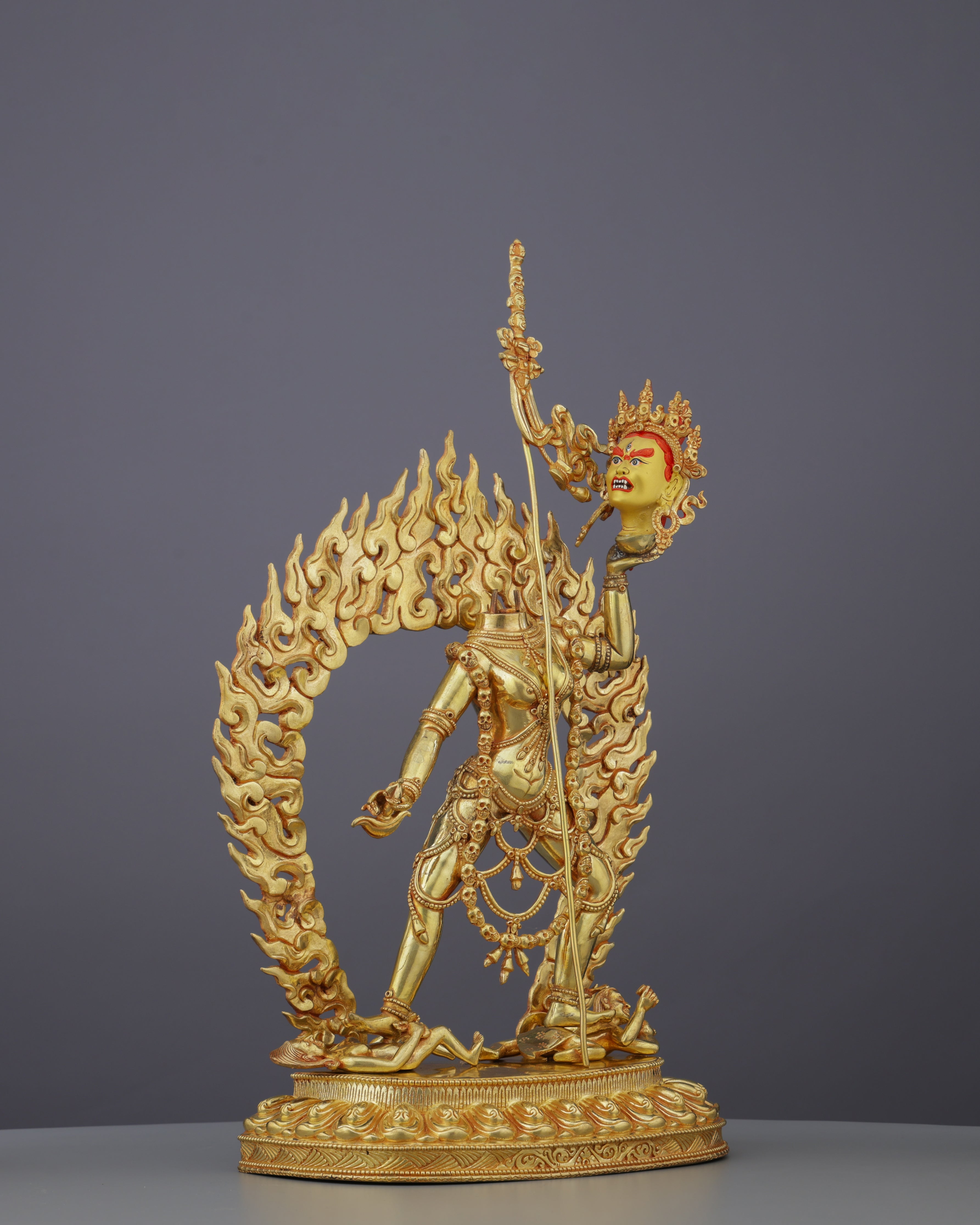 Chinnamasta Statue | Golden Embodiment of Transcendent Wisdom and Self-Sacrifice