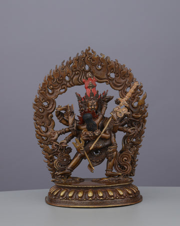Chakrasamvara Statue | Sacred Union of Bliss and Emptiness in Oxidized Splendor