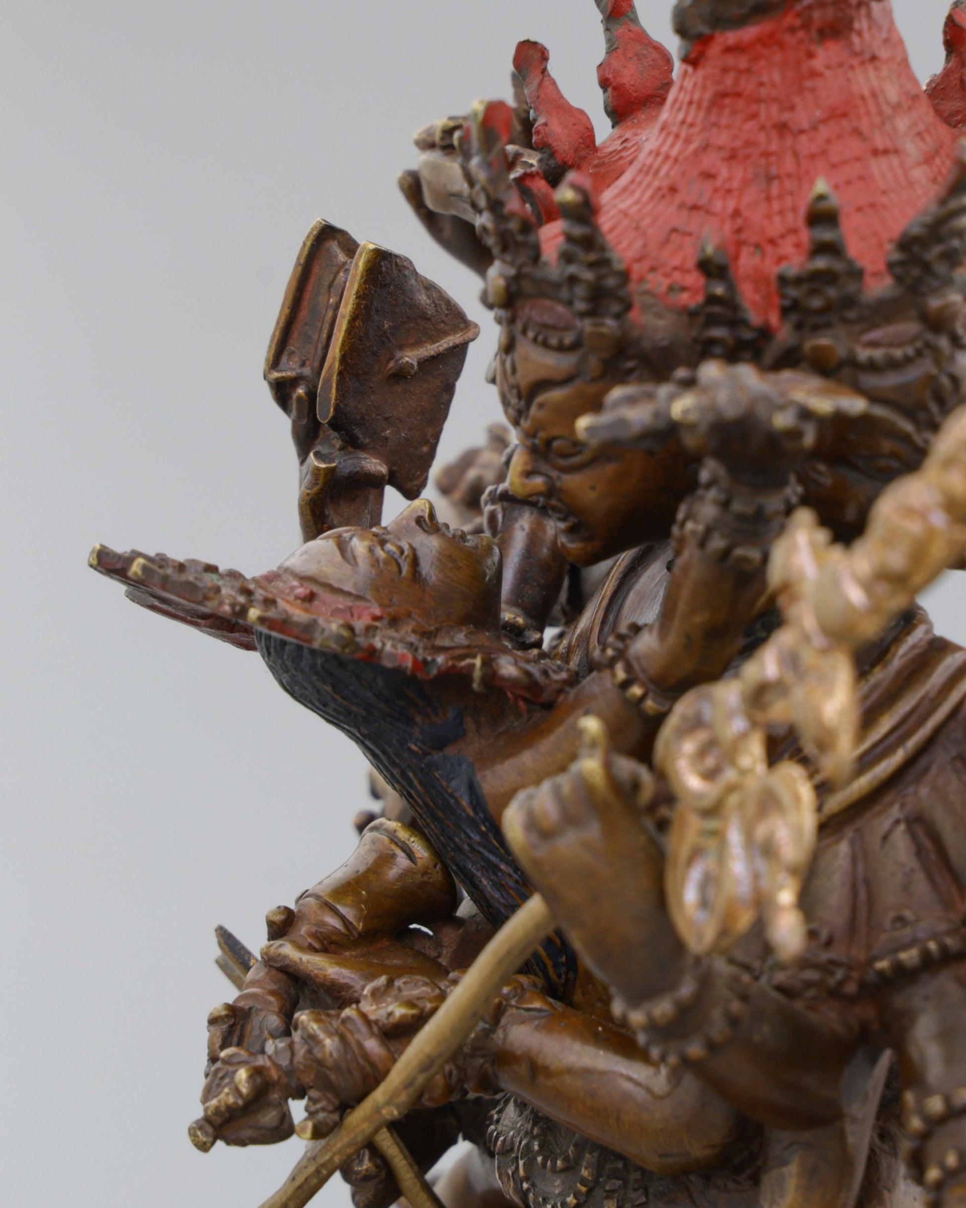 Chakrasamvara Statue | Sacred Union of Bliss and Emptiness in Oxidized Splendor - Authentic Handcrafted Statue