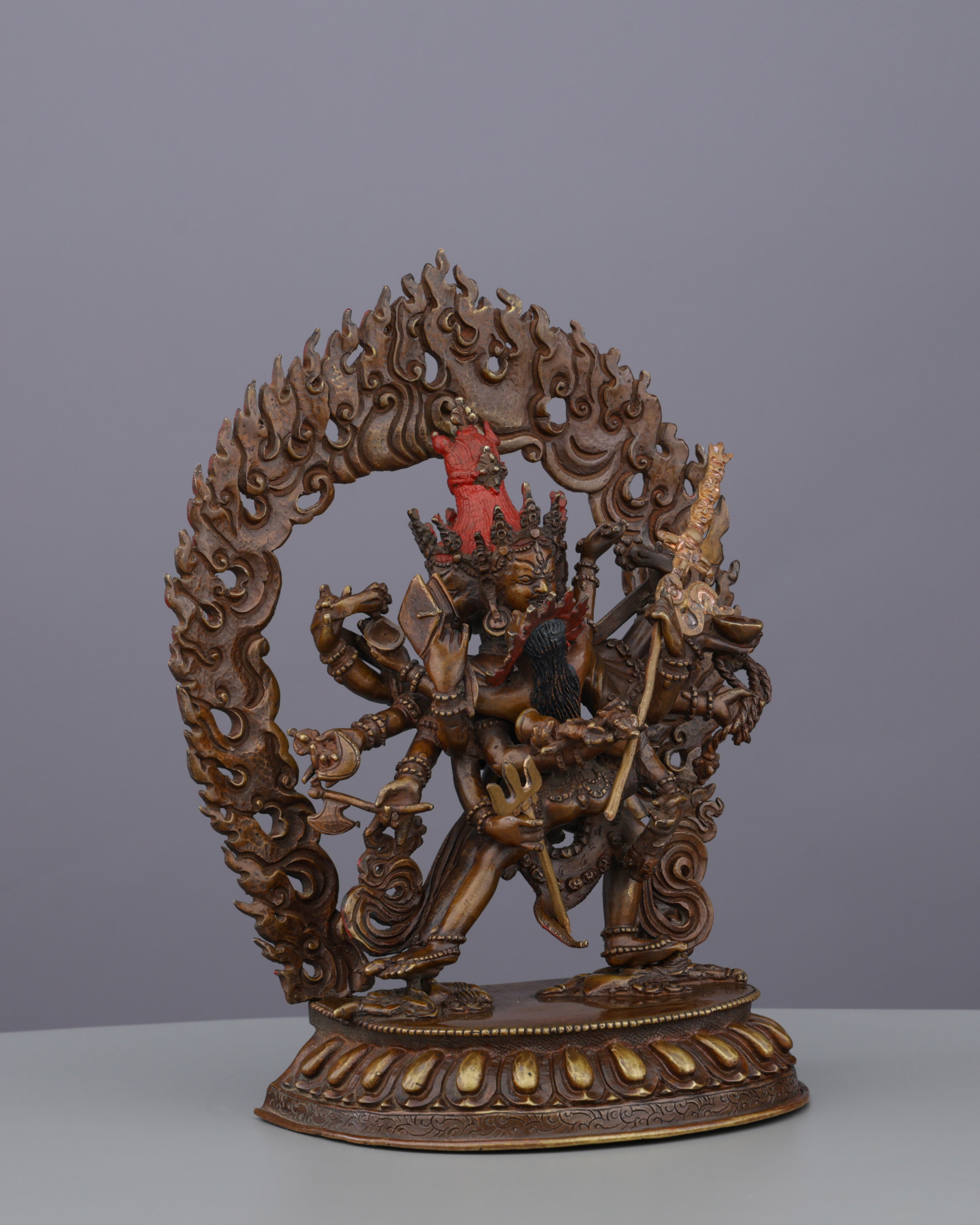 Chakrasamvara Statue | Sacred Union of Bliss and Emptiness in Oxidized Splendor