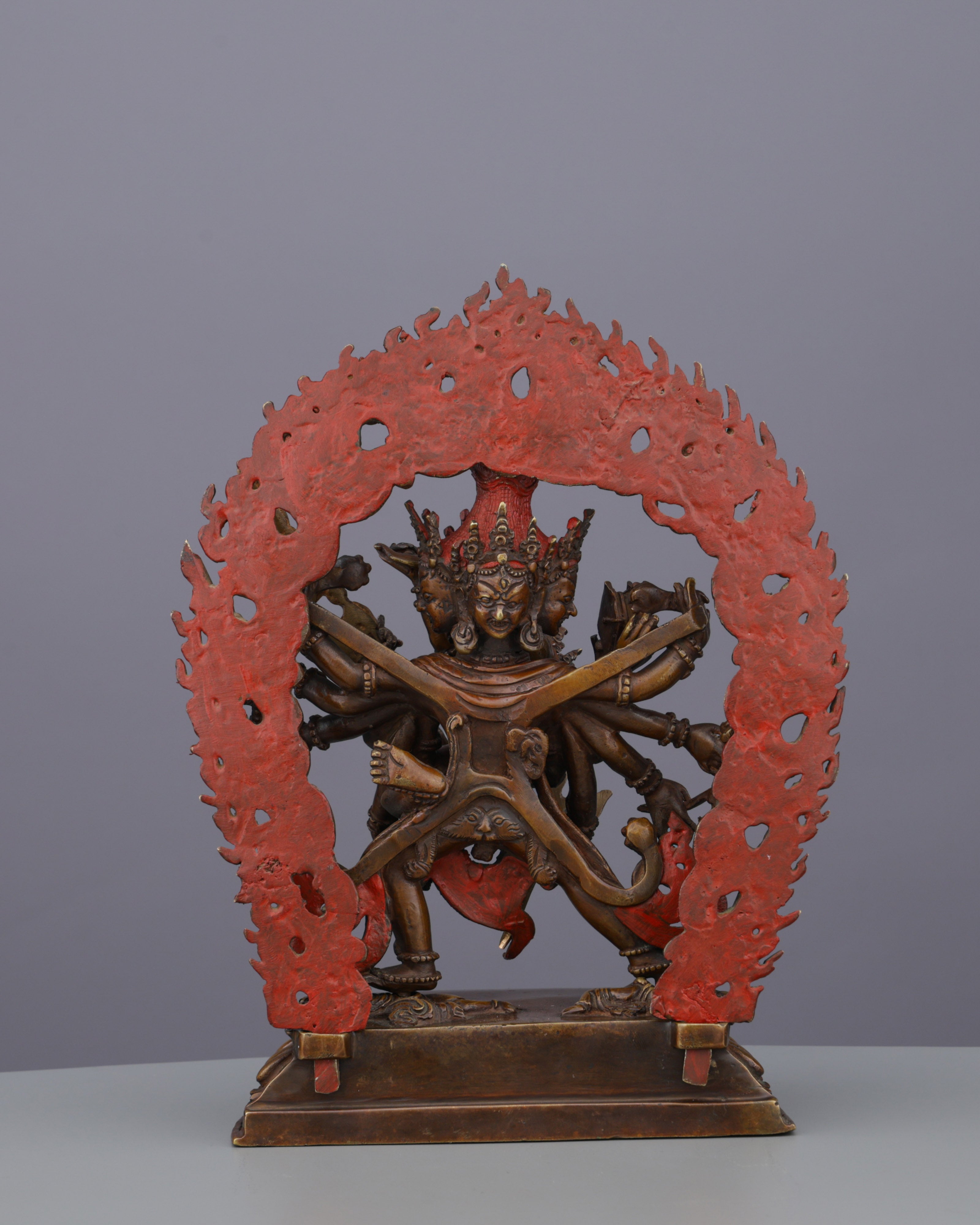 Chakrasamvara Statue | Sacred Union of Bliss and Emptiness in Oxidized Splendor