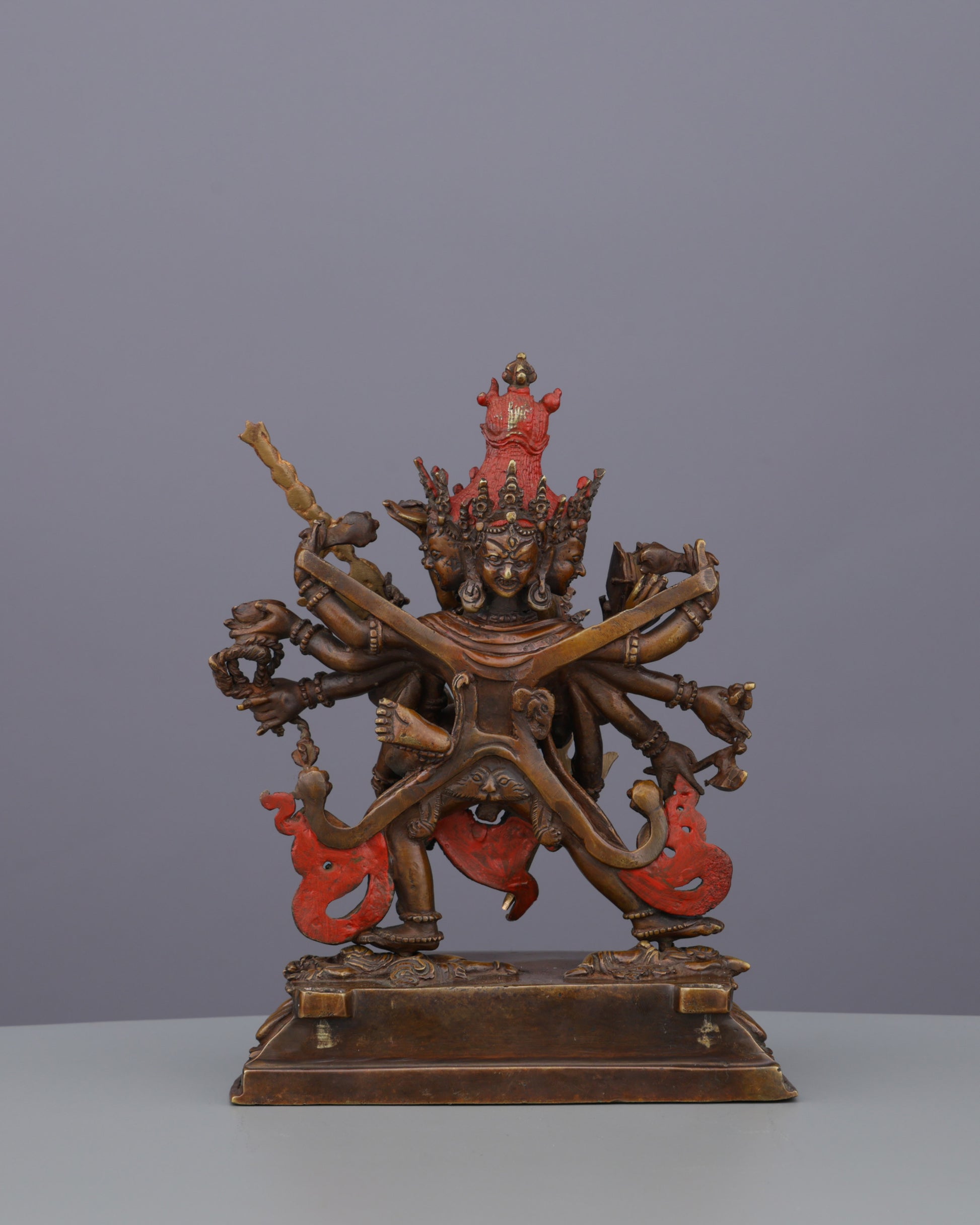 Chakrasamvara Statue | Sacred Union of Bliss and Emptiness in Oxidized Splendor - Authentic Handcrafted Statue