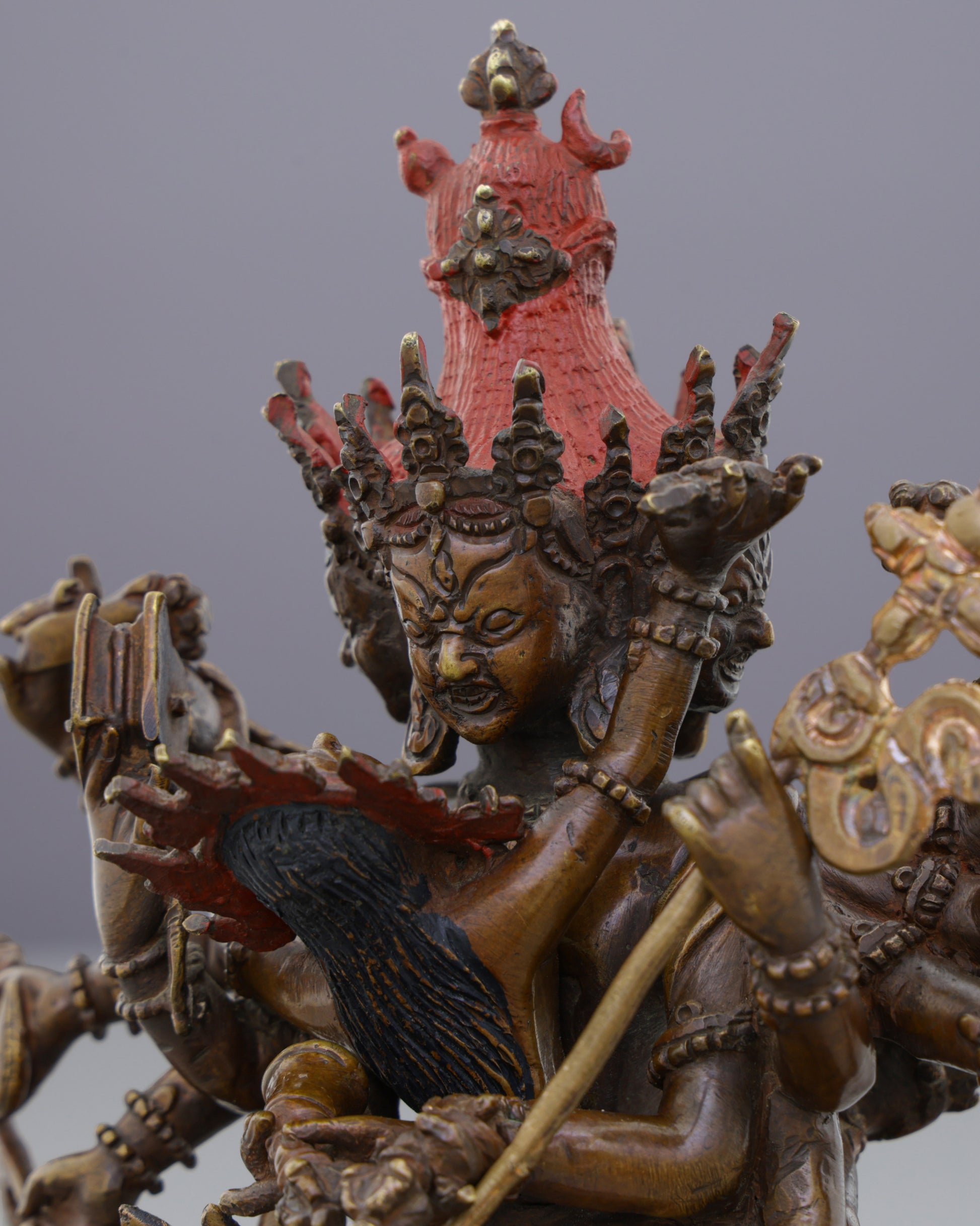Chakrasamvara Statue | Sacred Union of Bliss and Emptiness in Oxidized Splendor - Authentic Handcrafted Statue