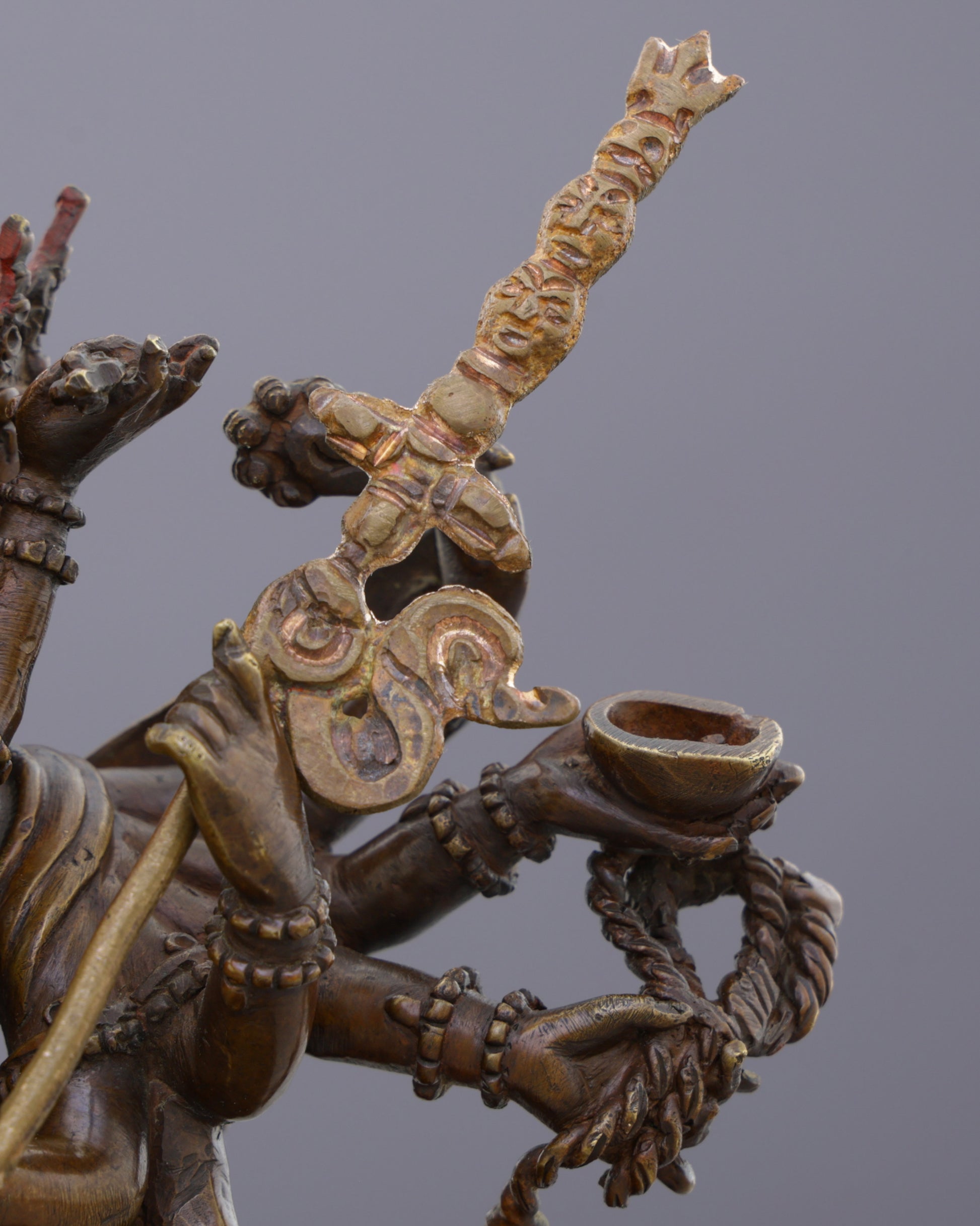 Chakrasamvara Statue | Sacred Union of Bliss and Emptiness in Oxidized Splendor - Authentic Handcrafted Statue