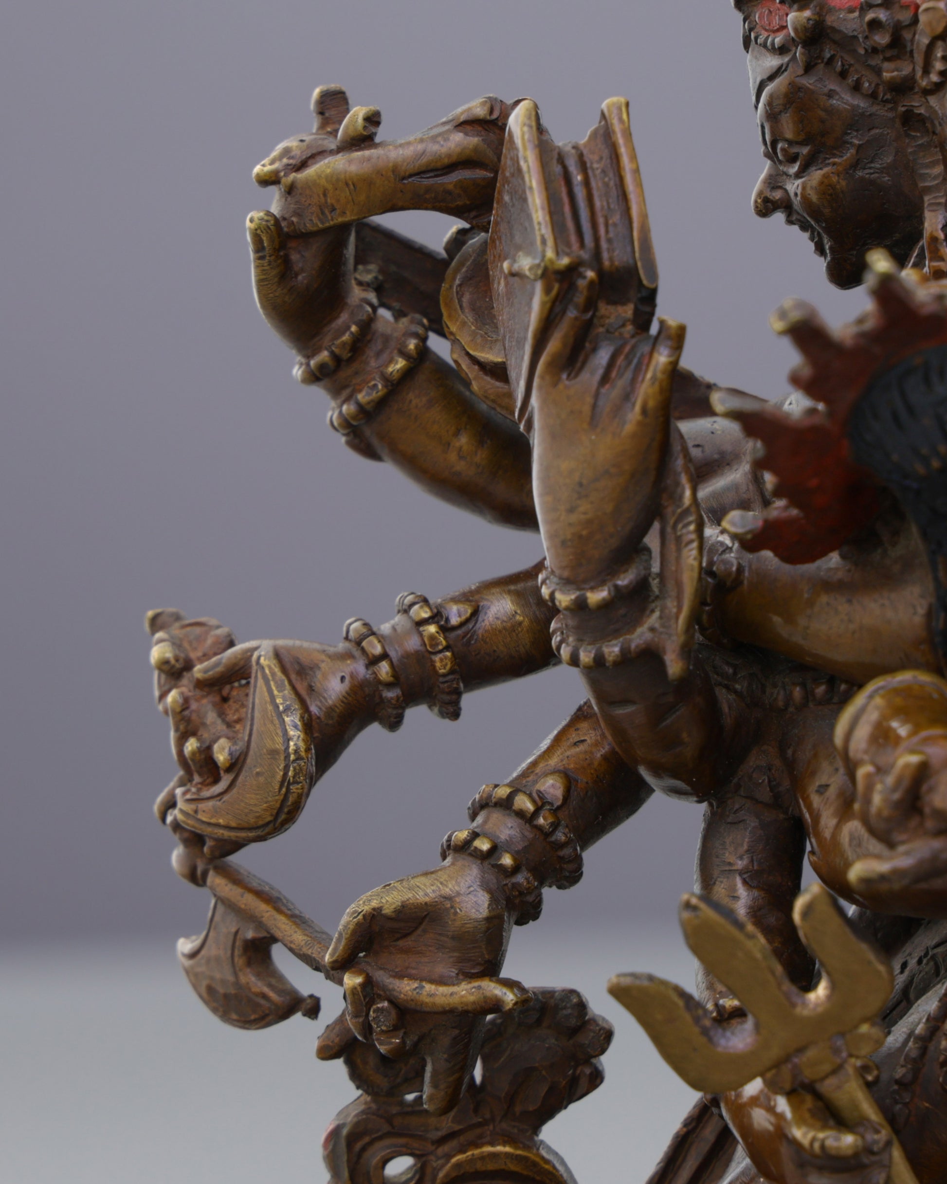 Chakrasamvara Statue | Sacred Union of Bliss and Emptiness in Oxidized Splendor - Authentic Handcrafted Statue