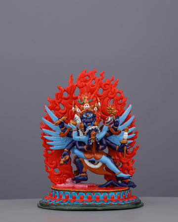 Vajrakilaya Statue | Wrathful Destroyer of Obstacles in Vivid Sacred Colors