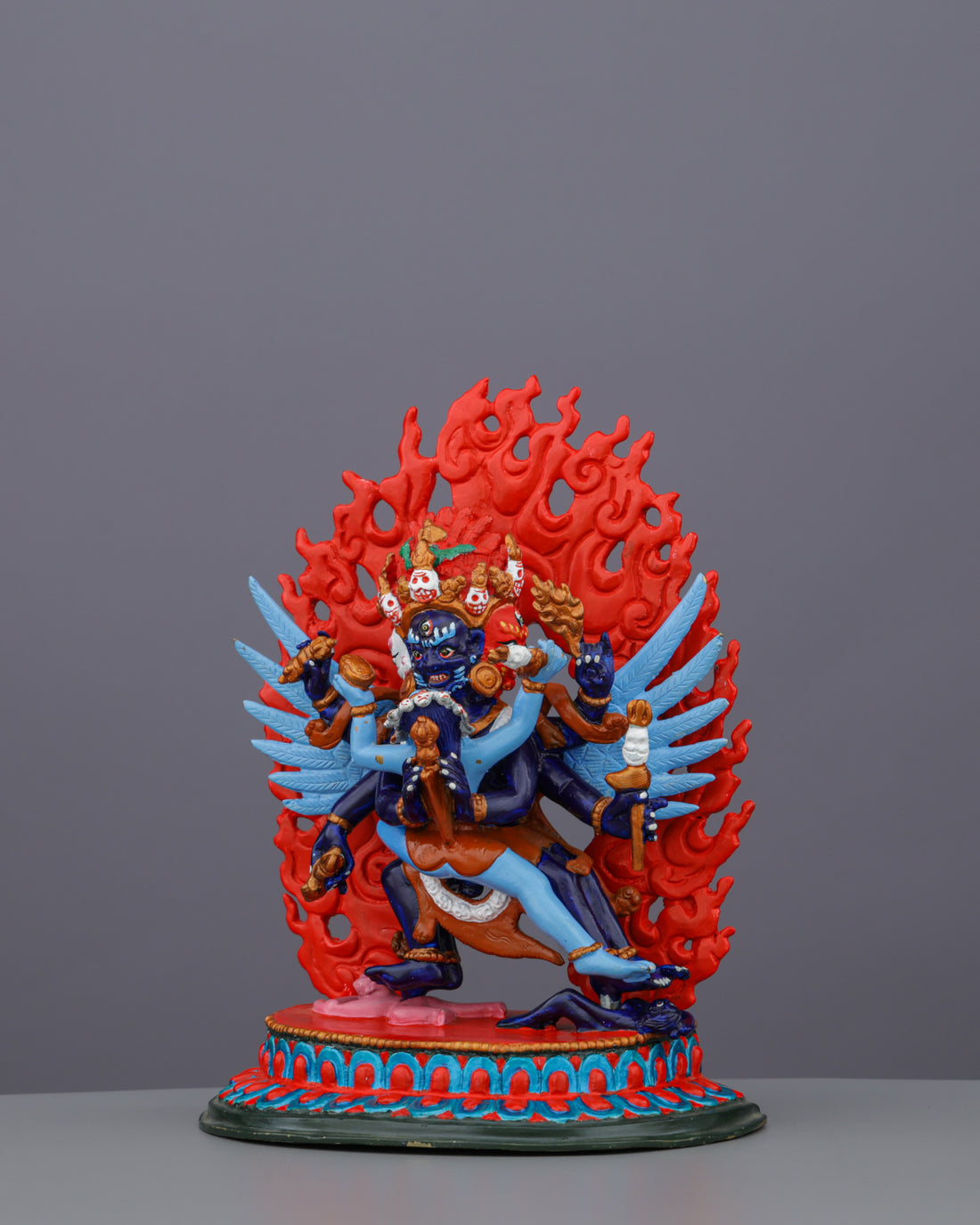 Vajrakilaya Statue | Wrathful Destroyer of Obstacles in Vivid Sacred Colors