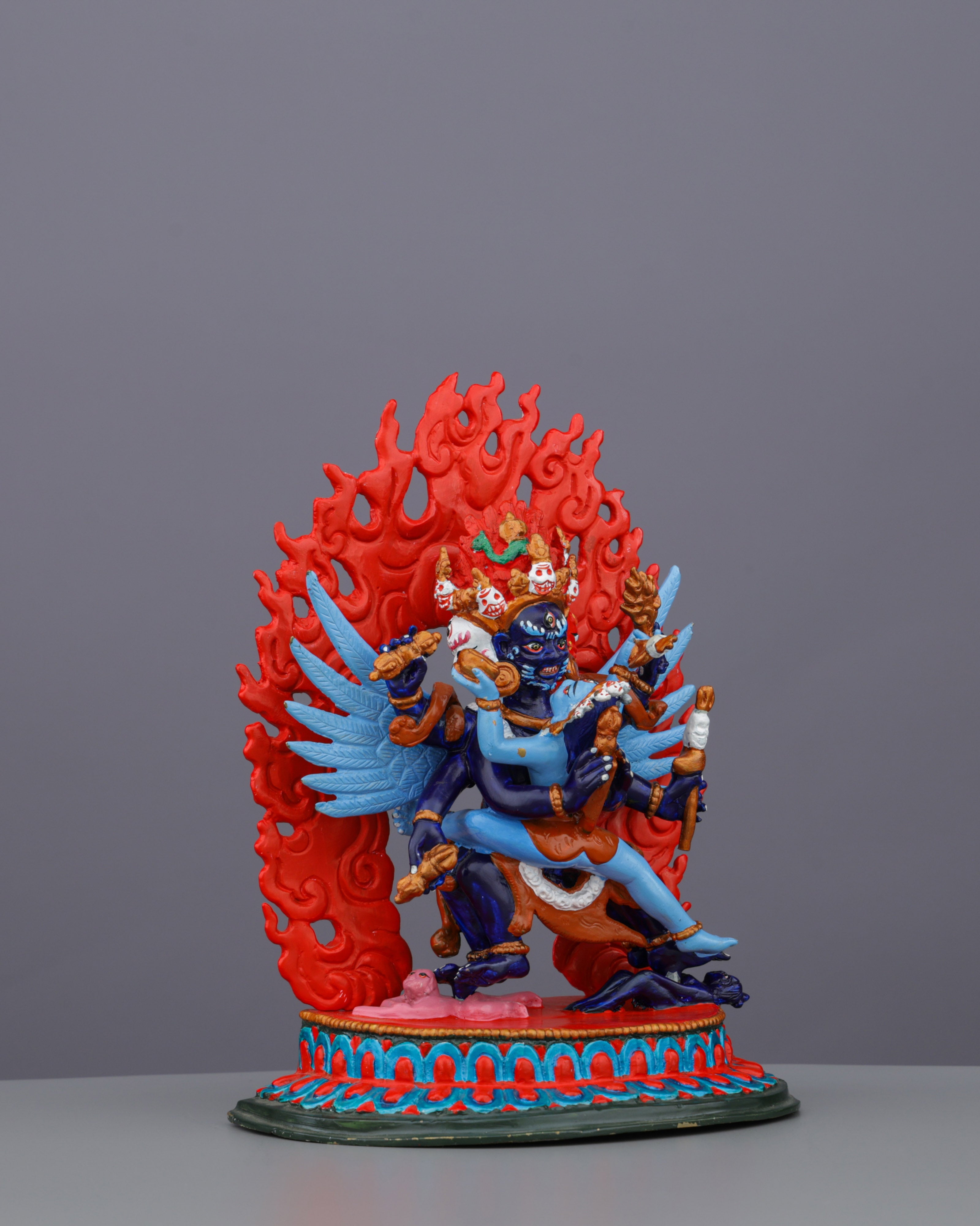 Vajrakilaya Statue | Wrathful Destroyer of Obstacles in Vivid Sacred Colors