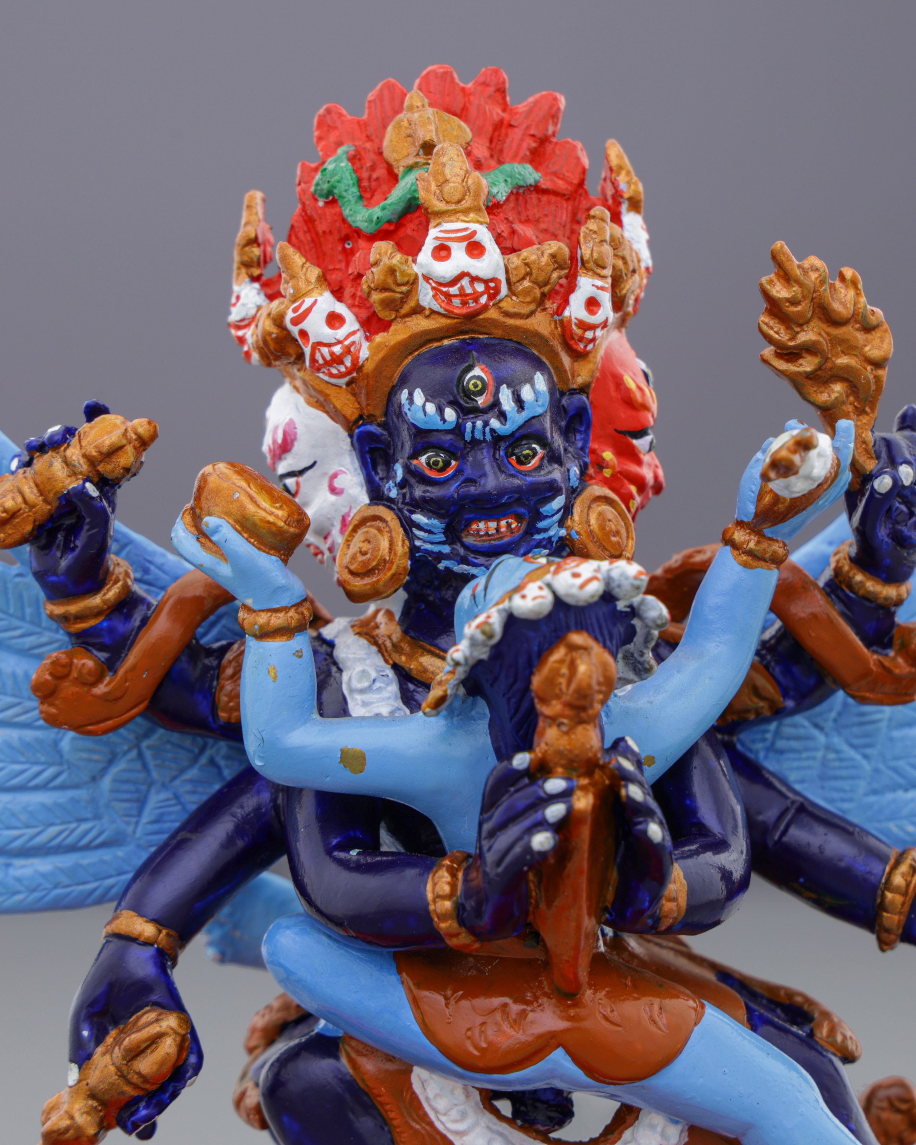 Vajrakilaya Statue | Wrathful Destroyer of Obstacles in Vivid Sacred Colors