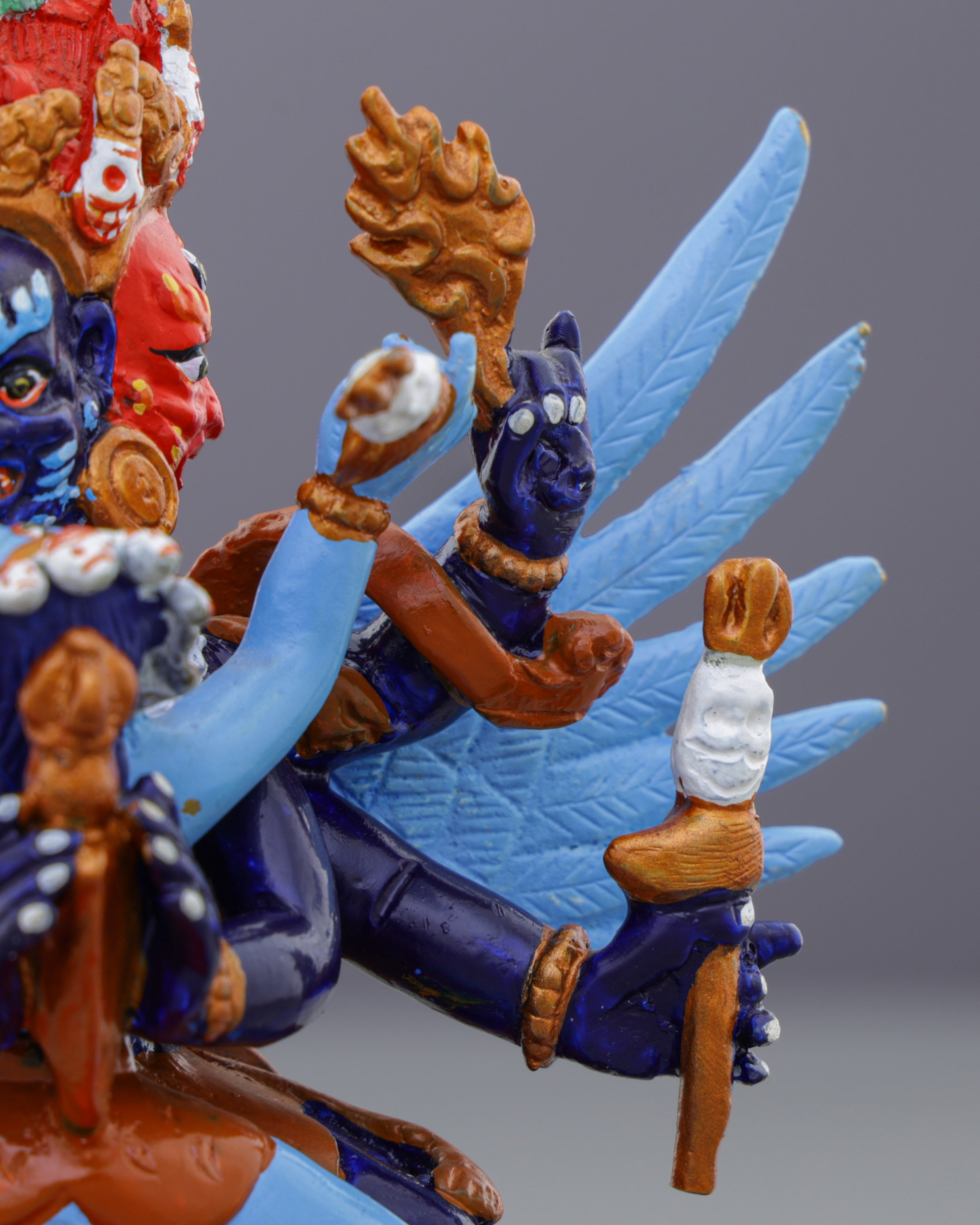 Vajrakilaya Statue | Wrathful Destroyer of Obstacles in Vivid Sacred Colors