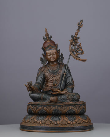 Guru Rinpoche Statue | The Lotus-Born Master in Sacred Bronze