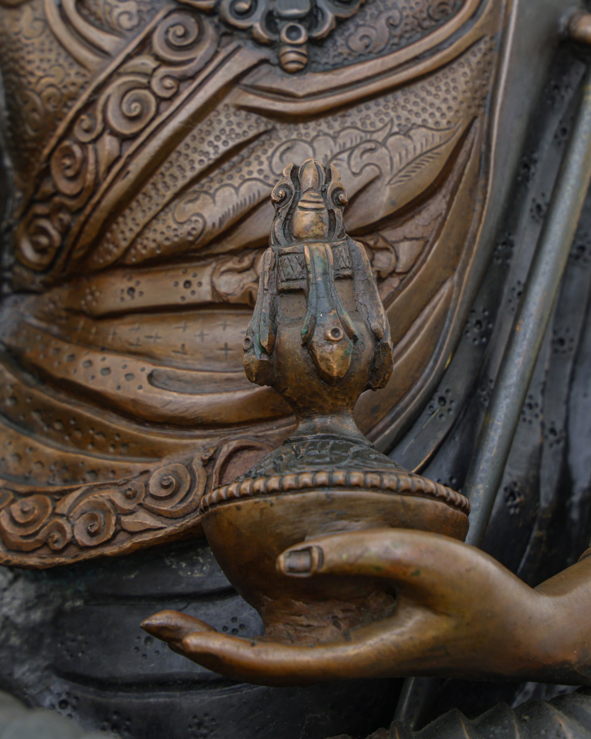 Guru Rinpoche Statue | The Lotus-Born Master in Sacred Bronze - Authentic Handcrafted Statue