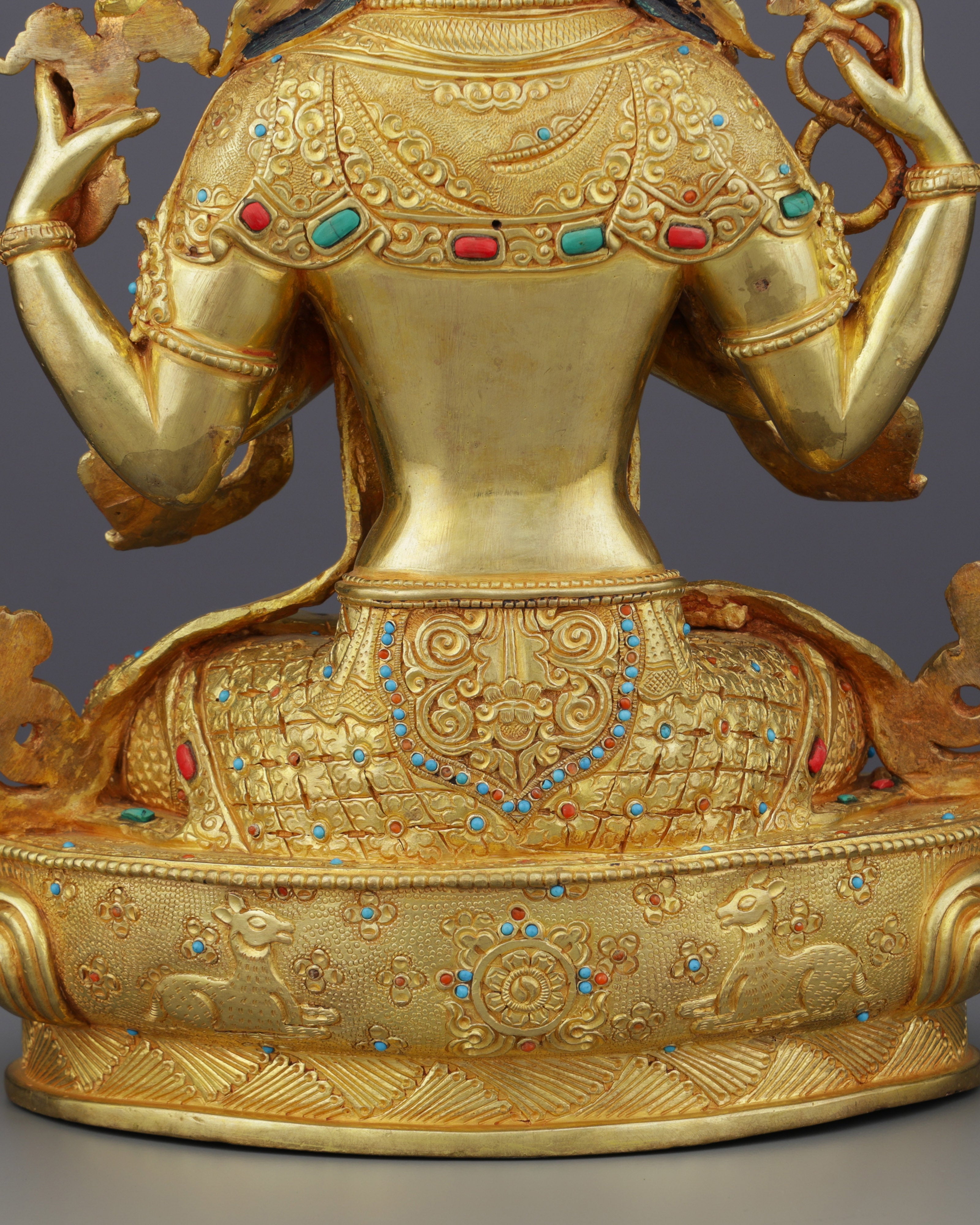 Chengresi Statue | Divine Compassion Manifested in Sacred Gold