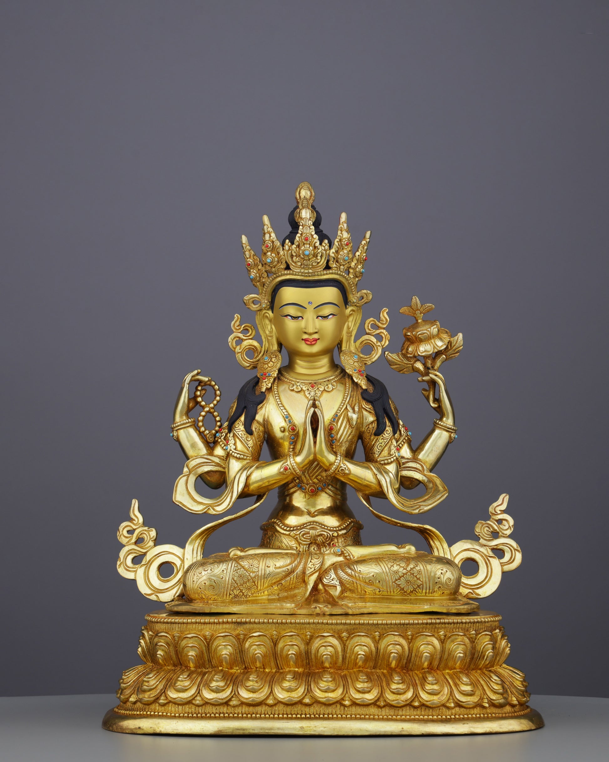 Chengresi Statue | The Golden Embodiment of Infinite Compassion - Authentic Handcrafted Statue