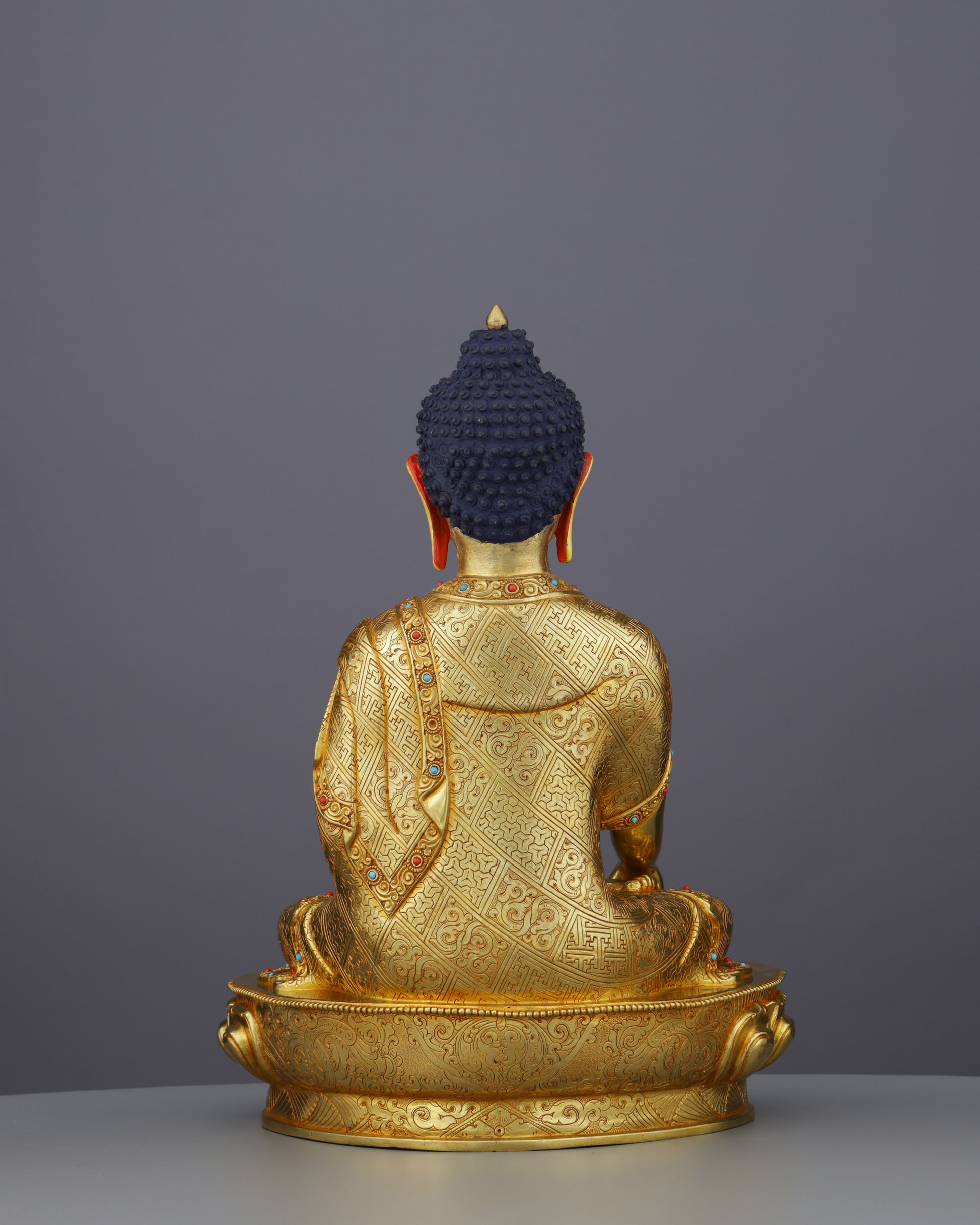 Sakyamuni Buddha Statue | The Enlightened One in Resplendent Gold - Authentic Handcrafted Statue