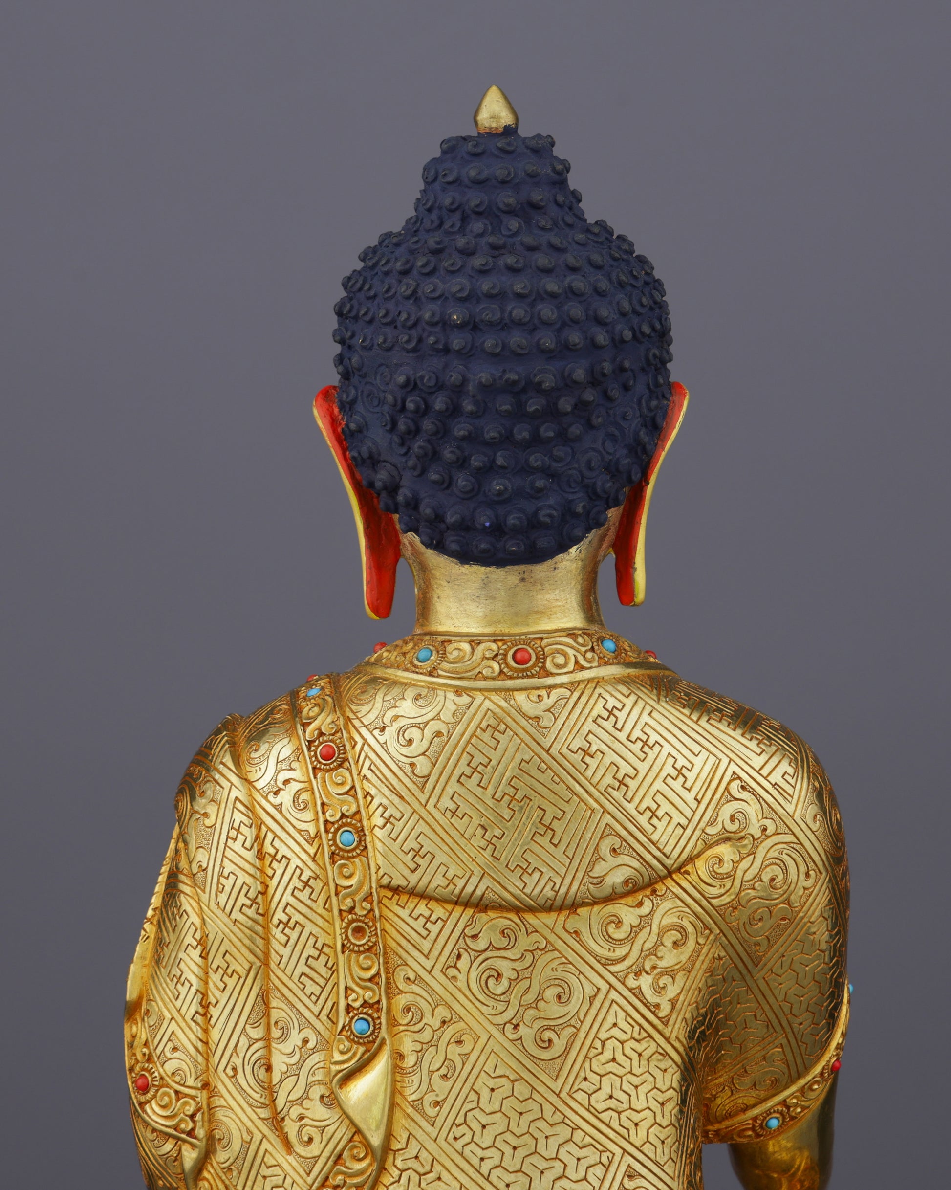 Sakyamuni Buddha Statue | The Enlightened One in Resplendent Gold - Authentic Handcrafted Statue