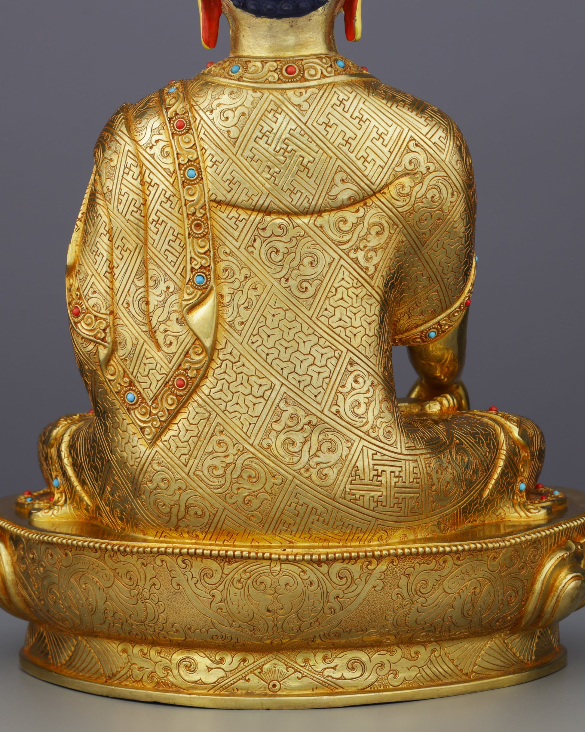 Sakyamuni Buddha Statue | The Enlightened One in Resplendent Gold - Authentic Handcrafted Statue