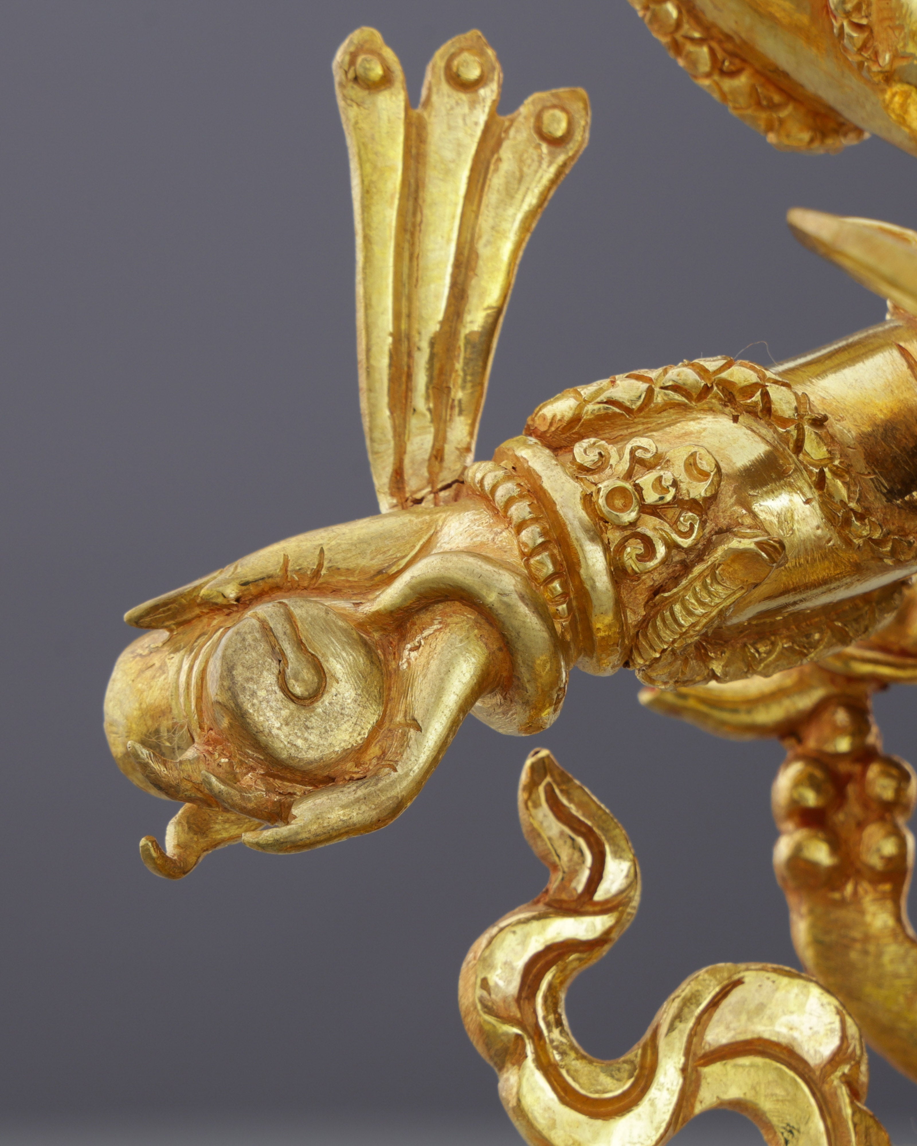 Handcrafted Six Armed Mahakala | Guardian of Transformation in Radiant Gold