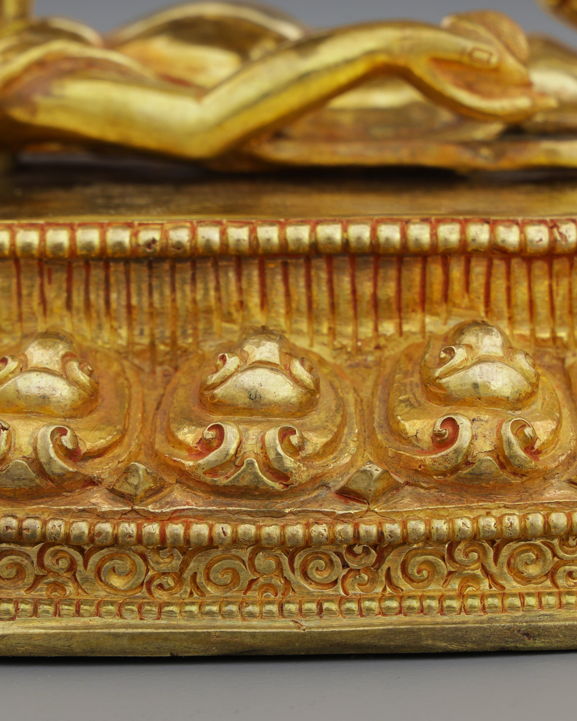 Handcrafted Six Armed Mahakala | Guardian of Transformation in Radiant Gold - Authentic Handcrafted Statue