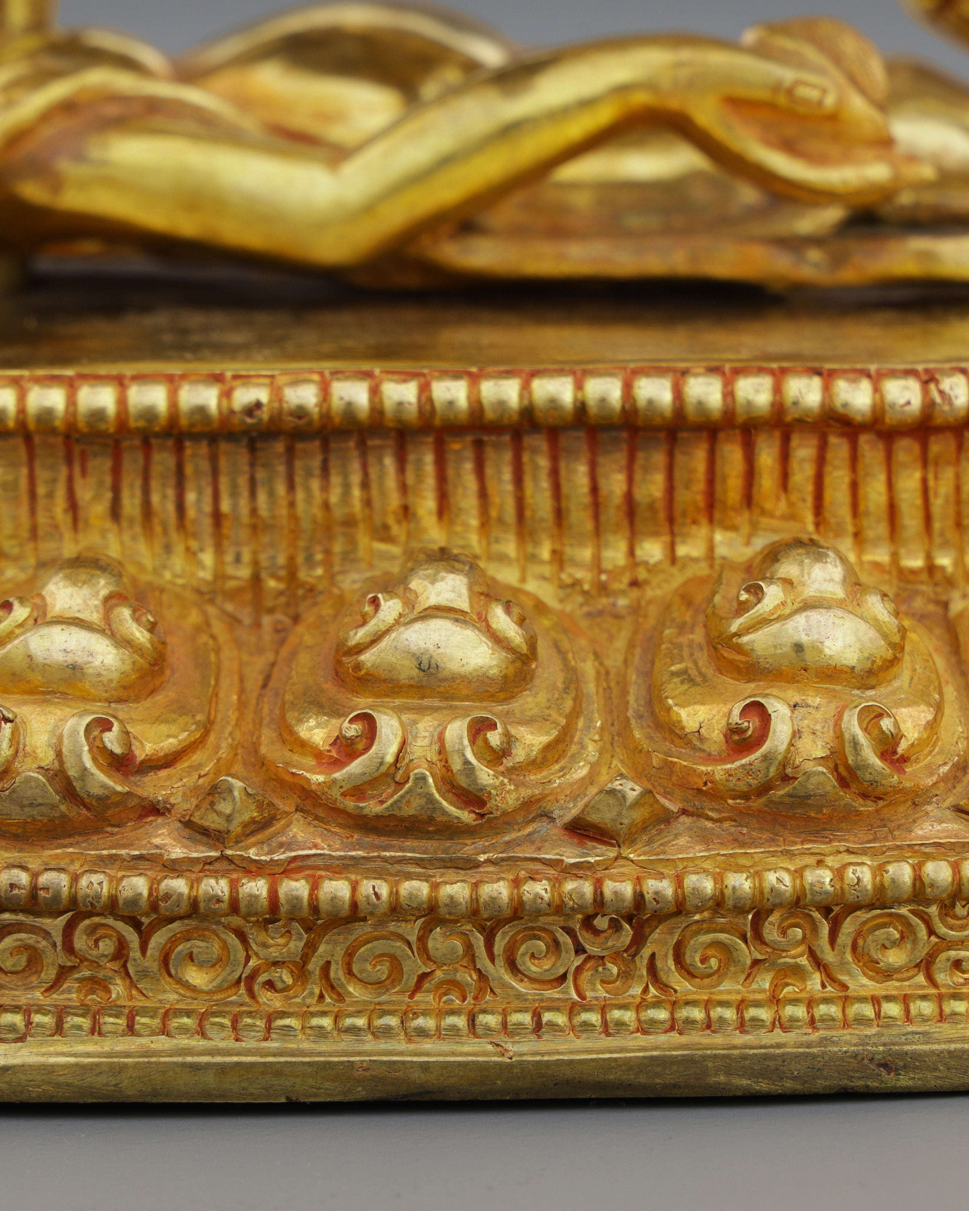 Handcrafted Six Armed Mahakala | Guardian of Transformation in Radiant Gold