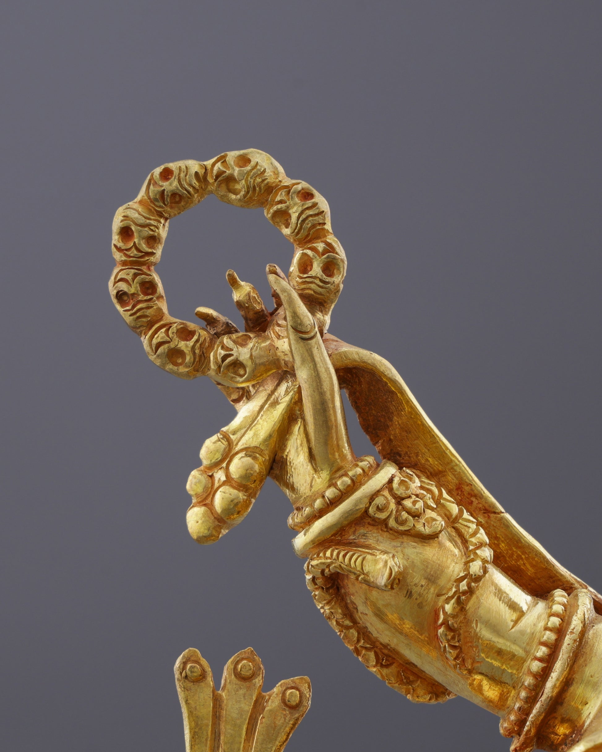 Handcrafted Six Armed Mahakala | Guardian of Transformation in Radiant Gold - Authentic Handcrafted Statue