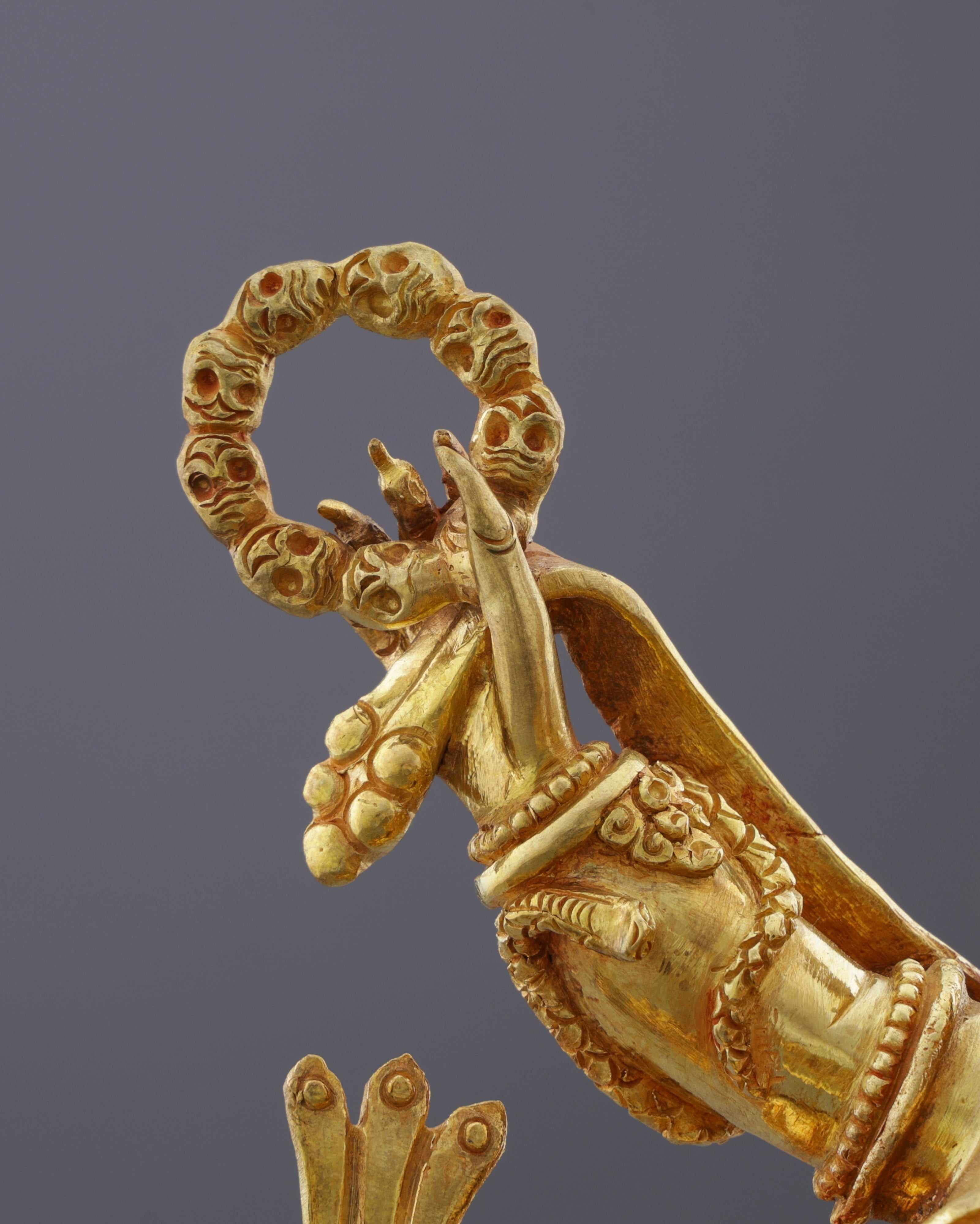 Handcrafted Six Armed Mahakala | Guardian of Transformation in Radiant Gold