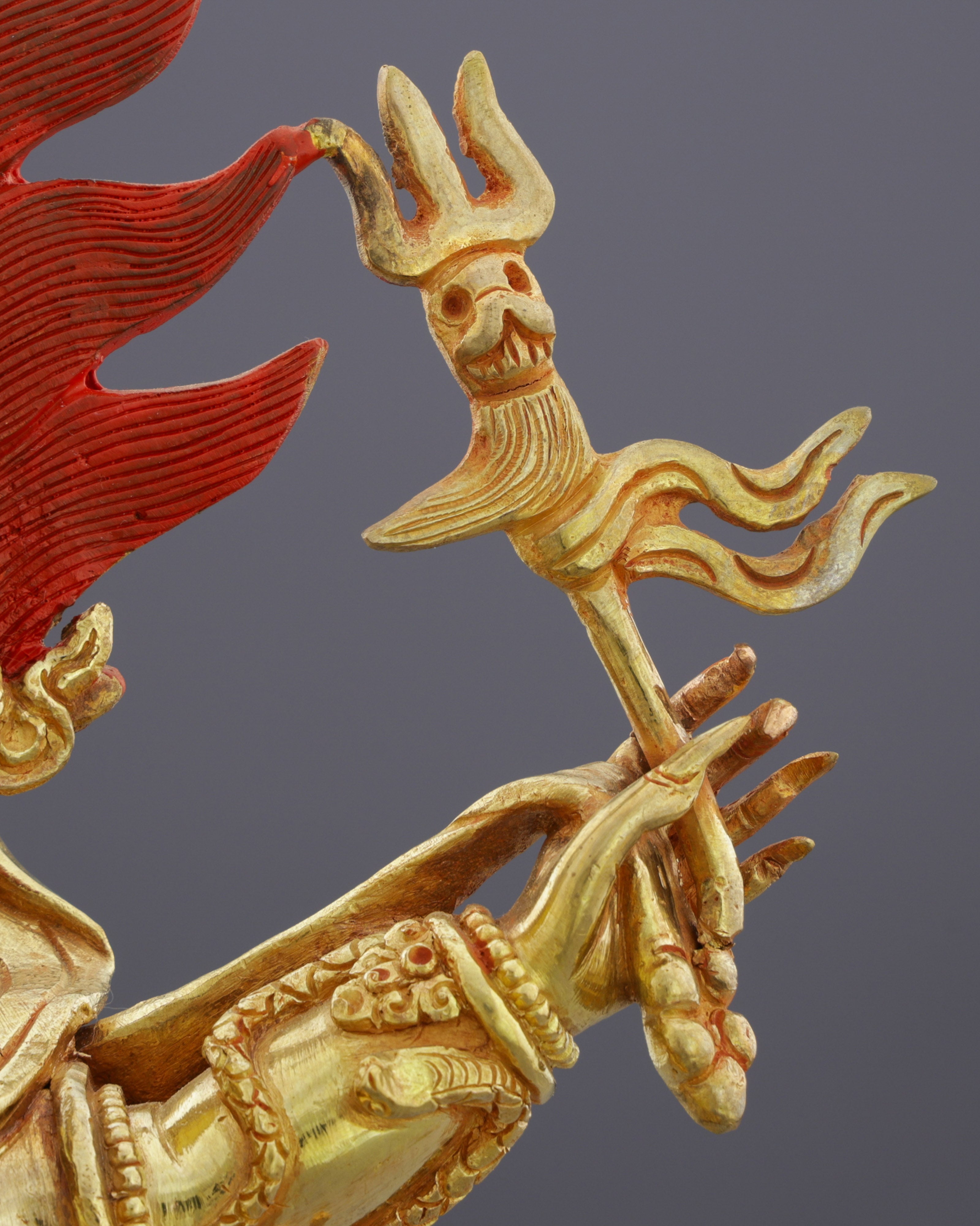 Handcrafted Six Armed Mahakala | Guardian of Transformation in Radiant Gold