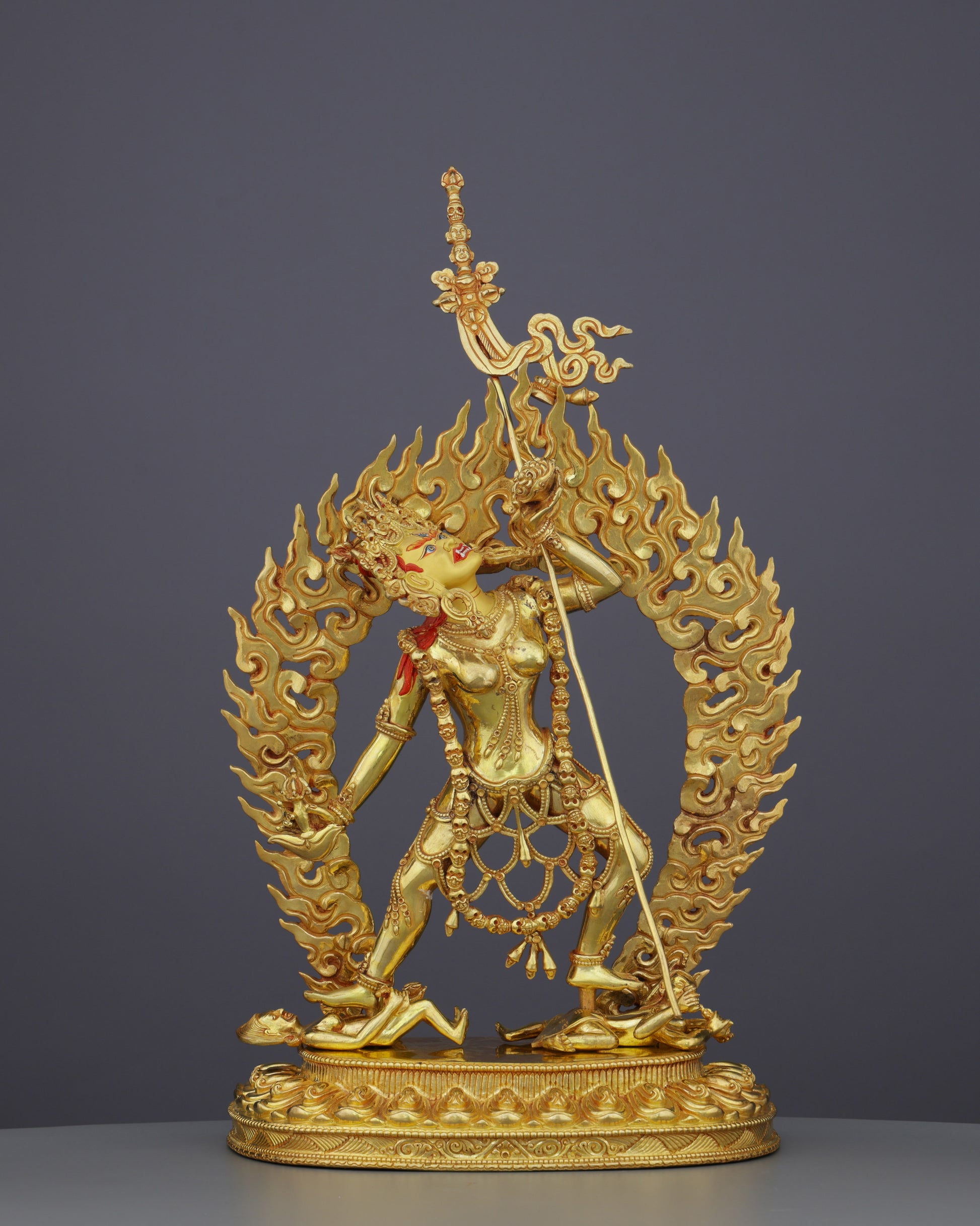 Exquisite Vajrayogini Statue | Embodiment of Blissful Wisdom in Sacred Gold - Authentic Handcrafted Statue