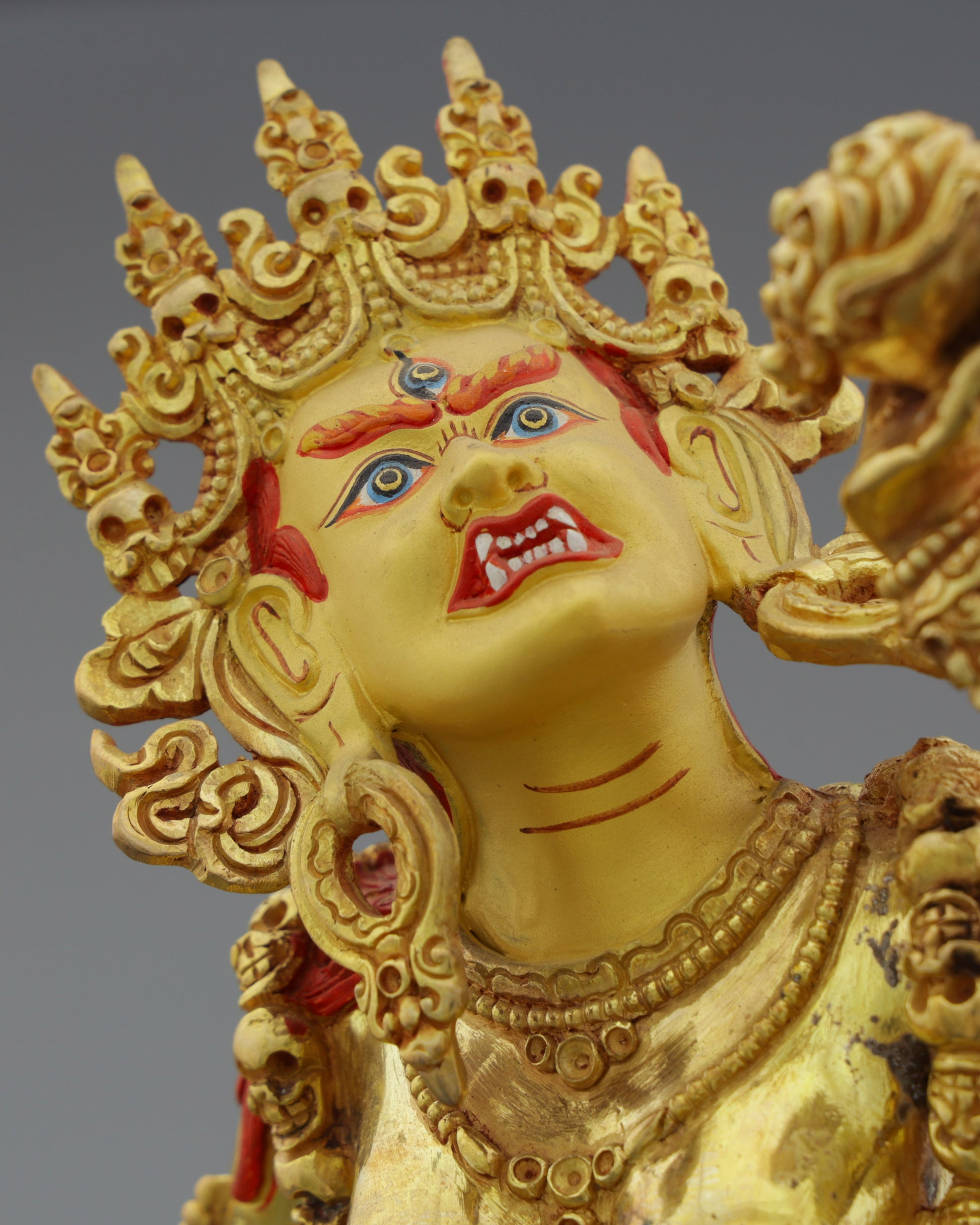Exquisite Vajrayogini Statue | Embodiment of Blissful Wisdom in Sacred Gold - Authentic Handcrafted Statue