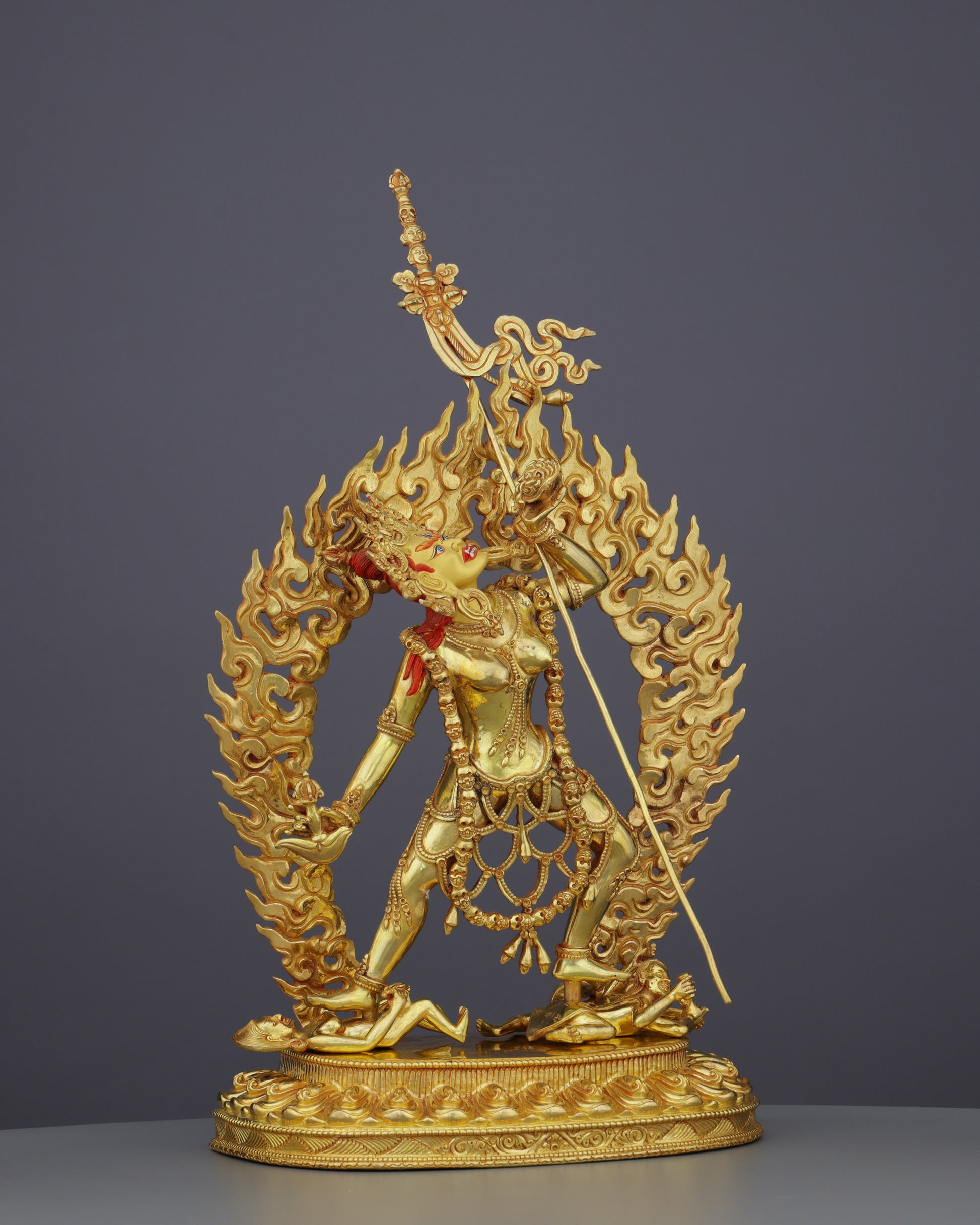 Exquisite Vajrayogini Statue | Embodiment of Blissful Wisdom in Sacred Gold - Authentic Handcrafted Statue