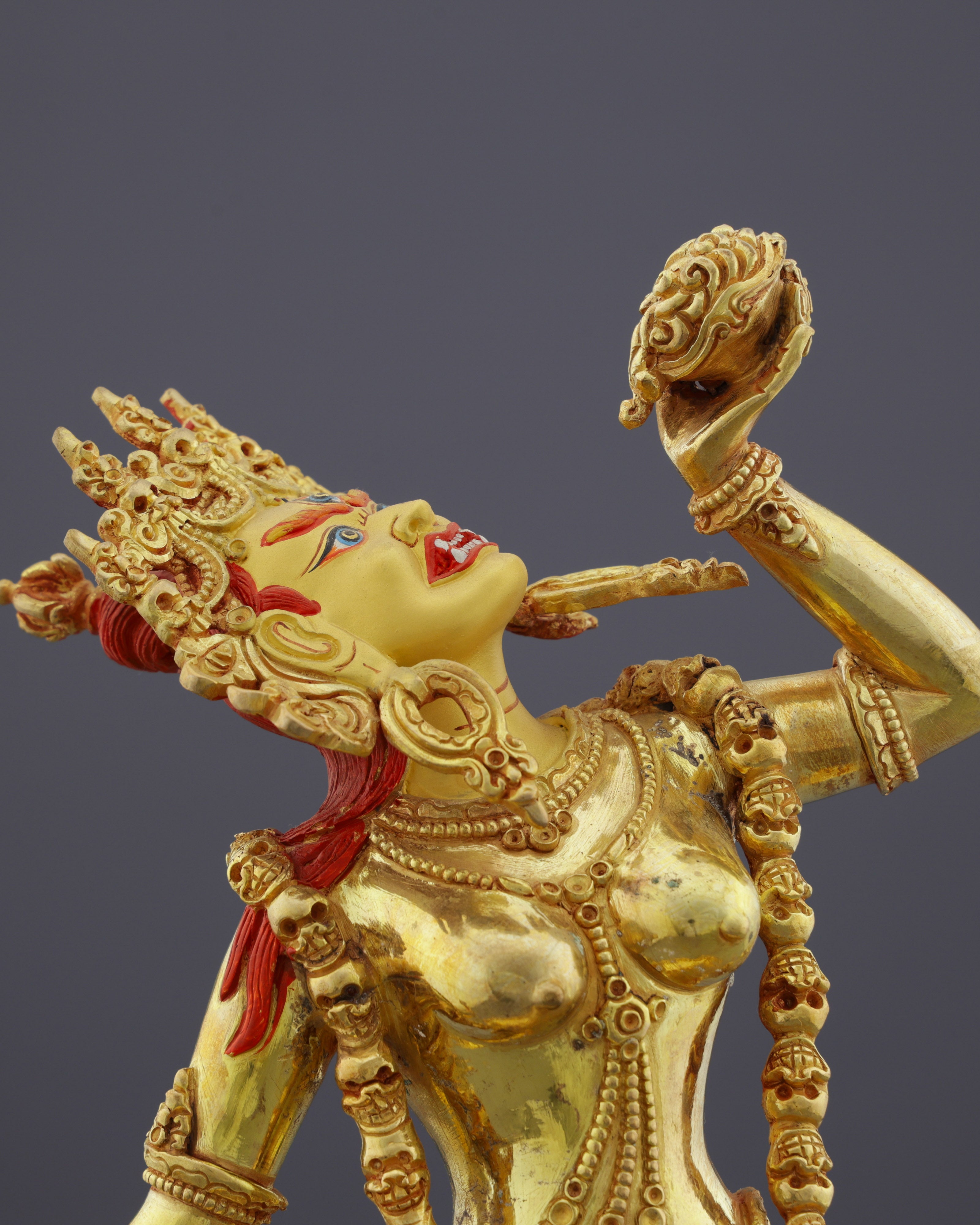 Exquisite Vajrayogini Statue | Embodiment of Blissful Wisdom in Sacred Gold