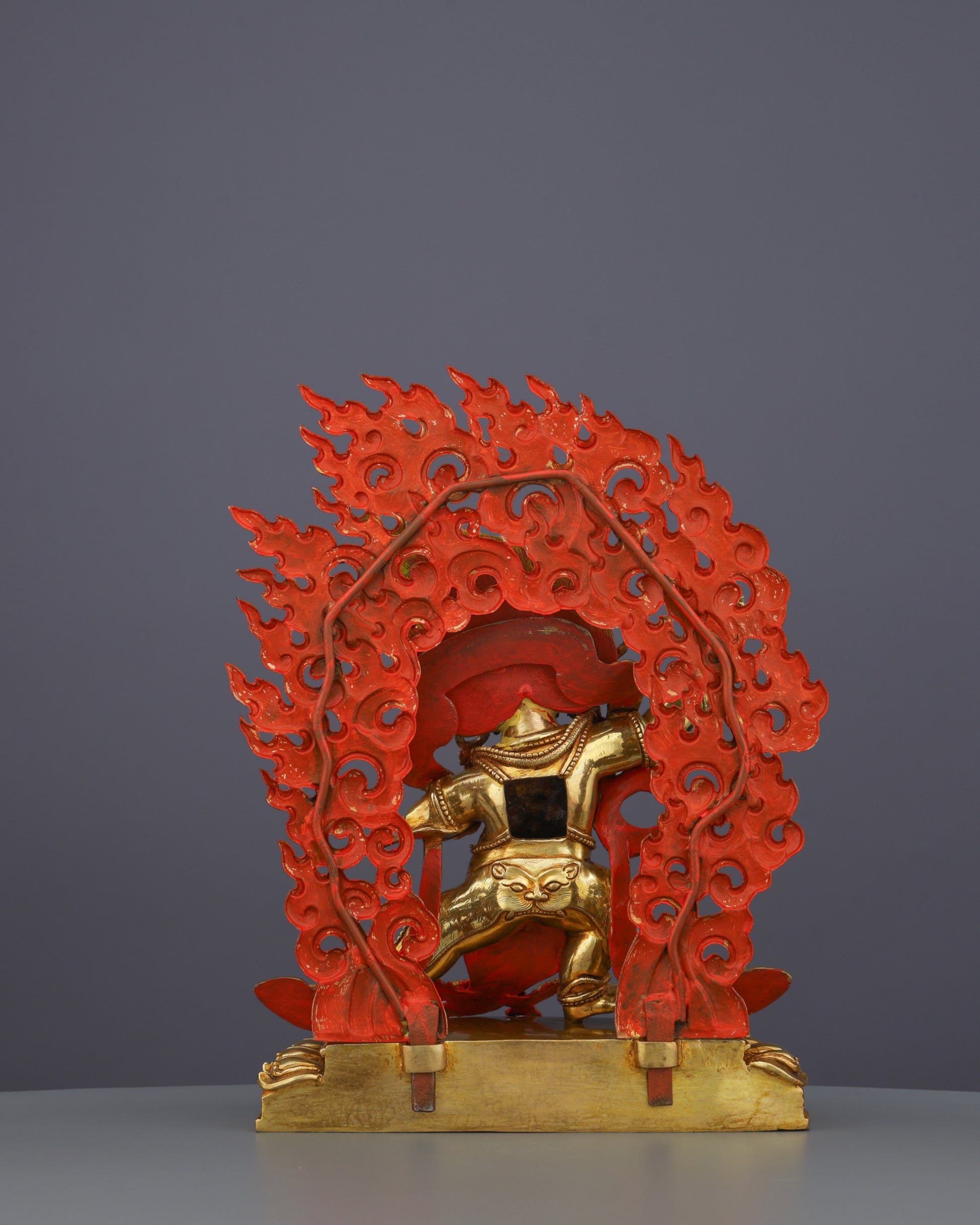 Vajrapani Statue | Divine Protector Embodied in Golden Splendor and Nepalese Artistry - Authentic Handcrafted Statue