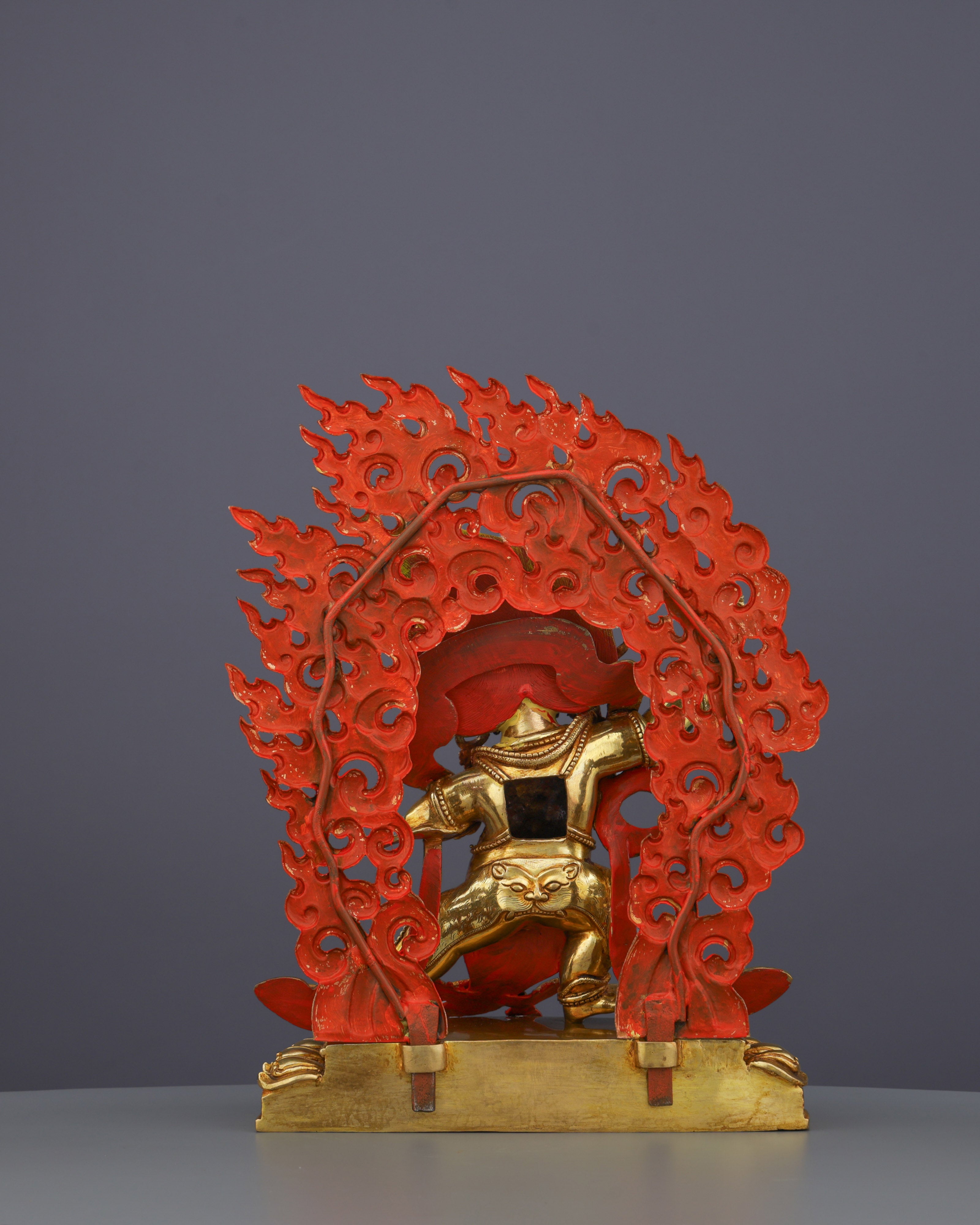 Vajrapani Statue | Divine Protector Embodied in Golden Splendor and Nepalese Artistry
