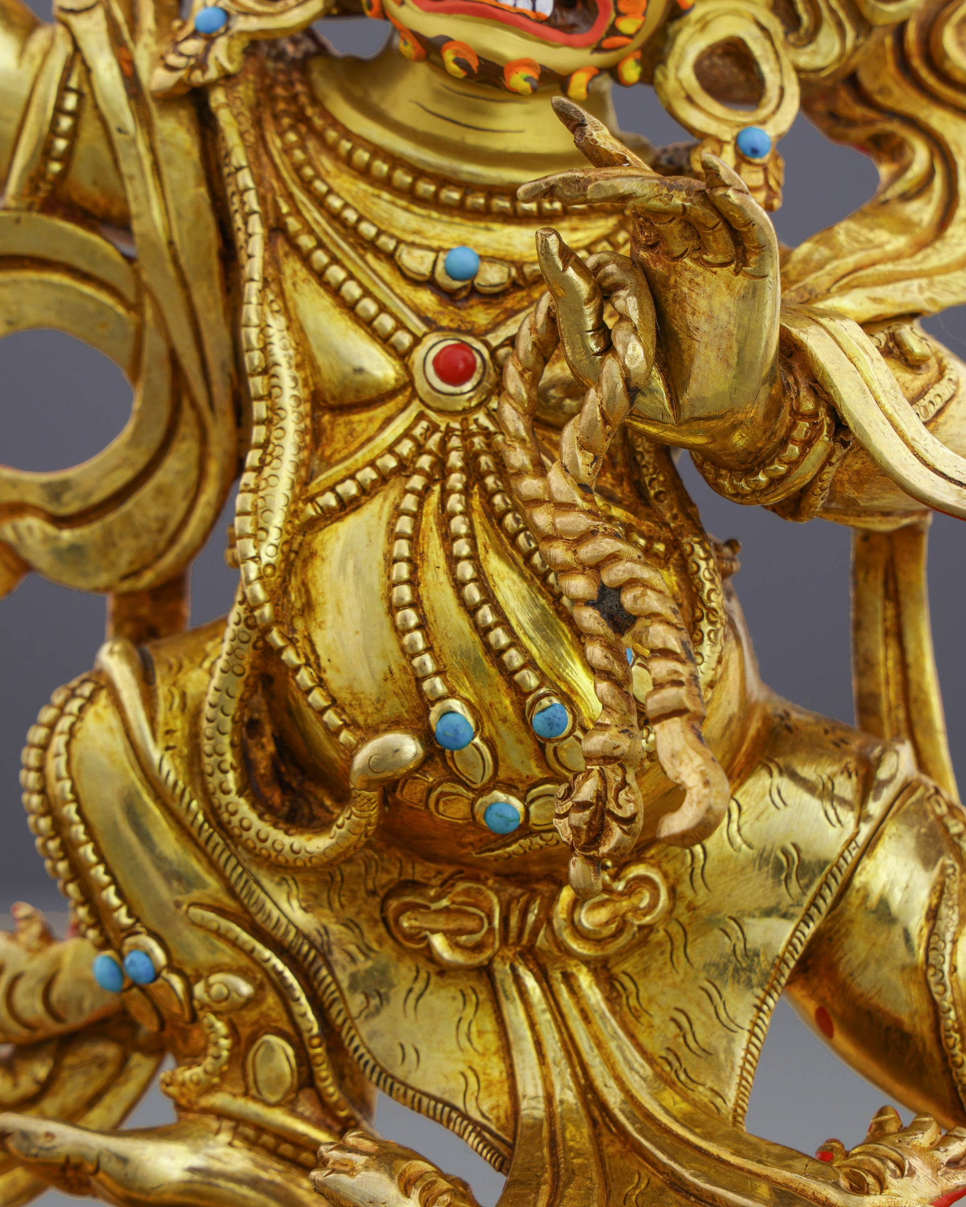 Vajrapani Statue | Divine Protector Embodied in Golden Splendor and Nepalese Artistry - Authentic Handcrafted Statue