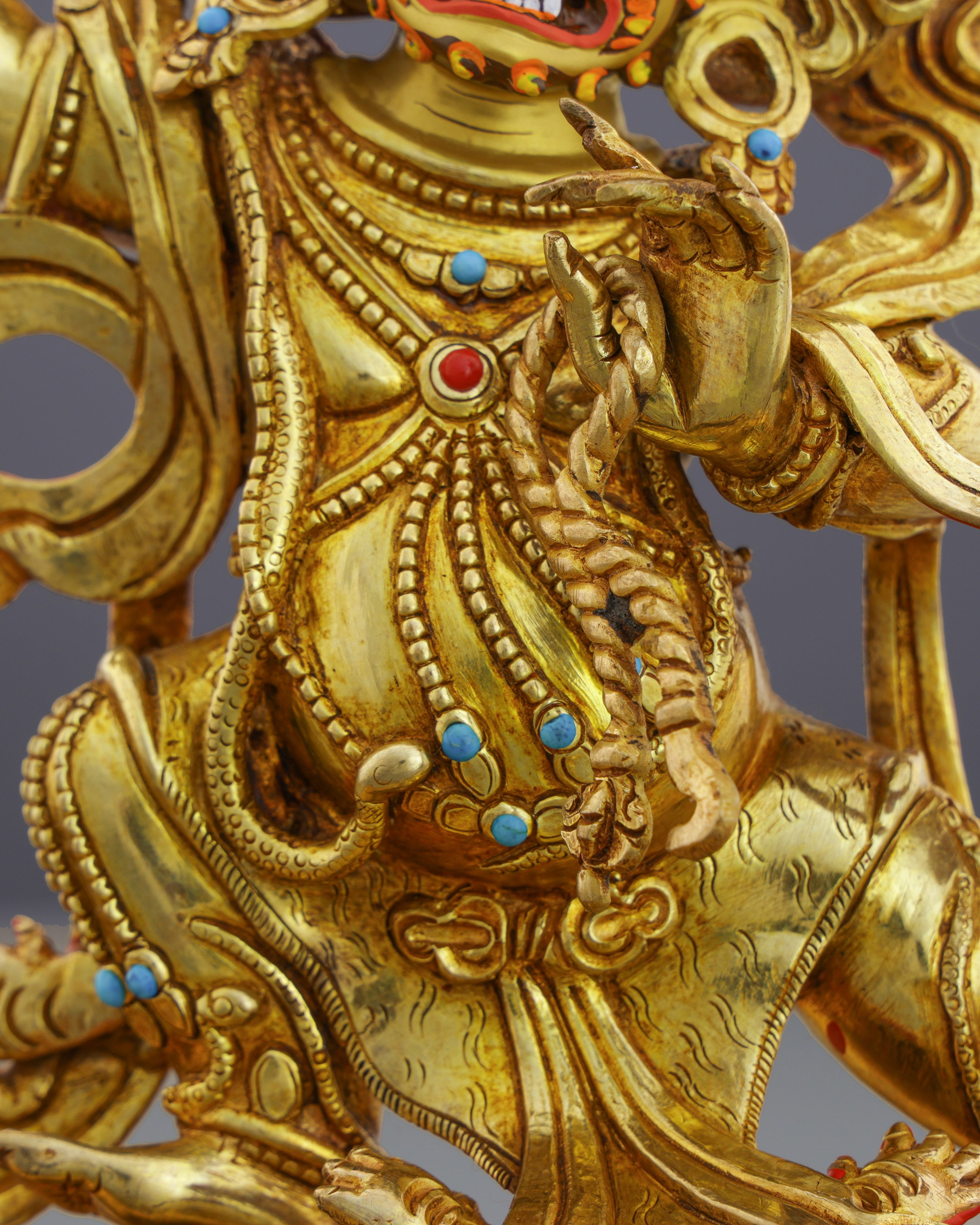 Vajrapani Statue | Divine Protector Embodied in Golden Splendor and Nepalese Artistry