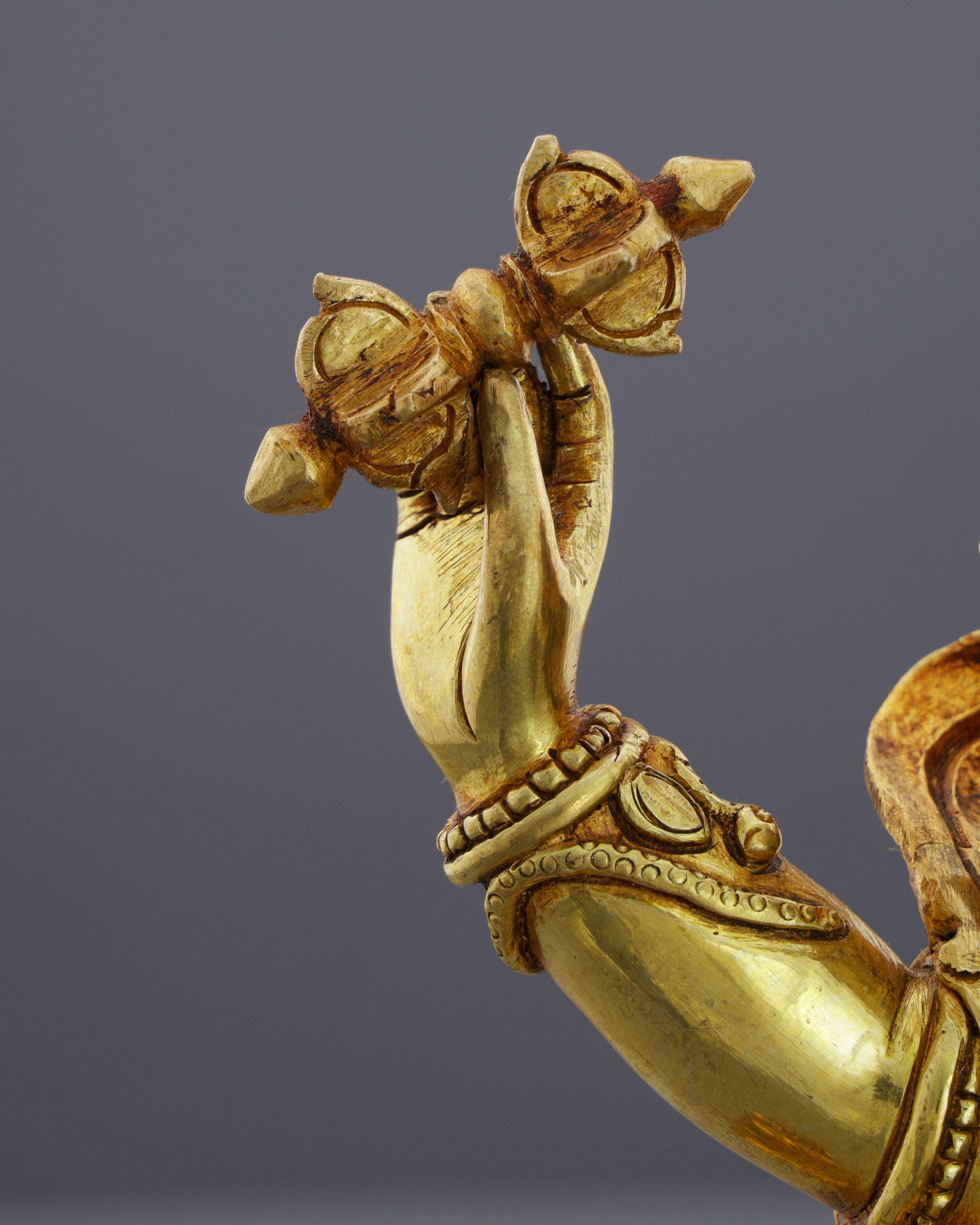 Vajrapani Statue | Divine Protector Embodied in Golden Splendor and Nepalese Artistry