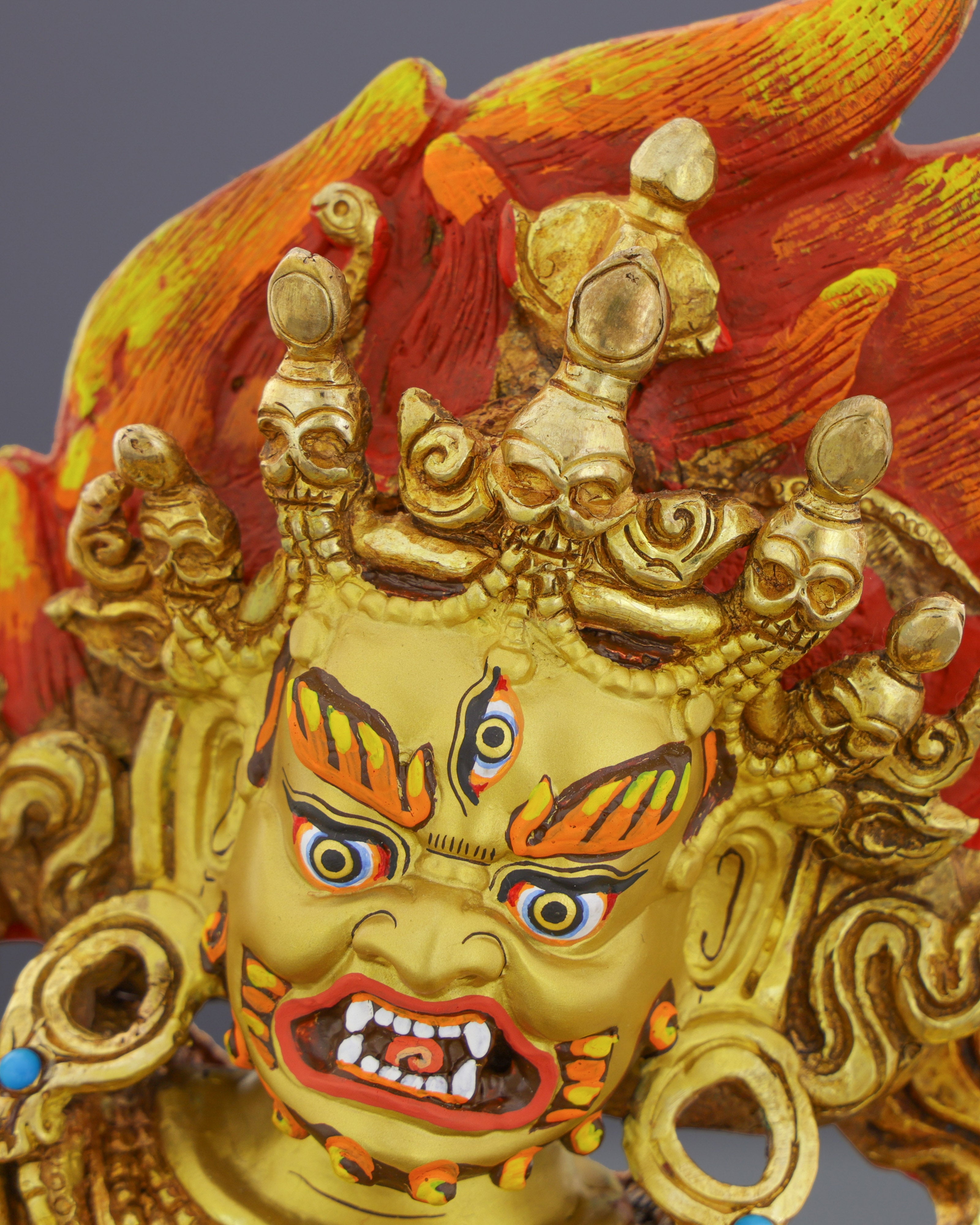 Vajrapani Statue | Divine Protector Embodied in Golden Splendor and Nepalese Artistry