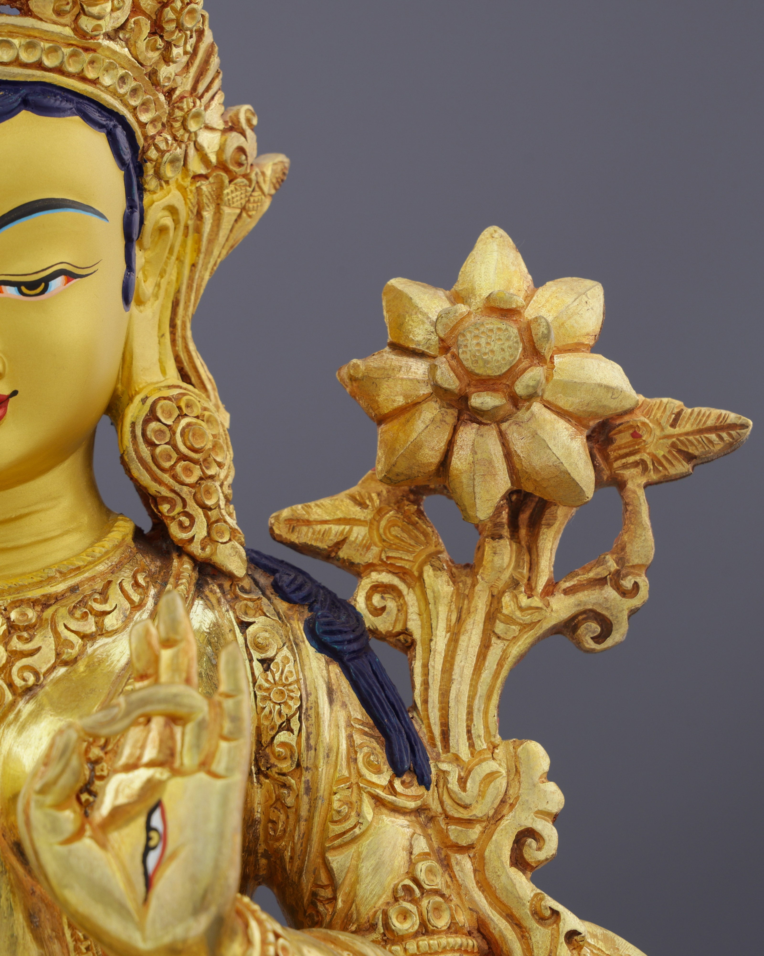 White Tara | Divine Mother of Compassion in Exquisite Nepalese Golden Splendor