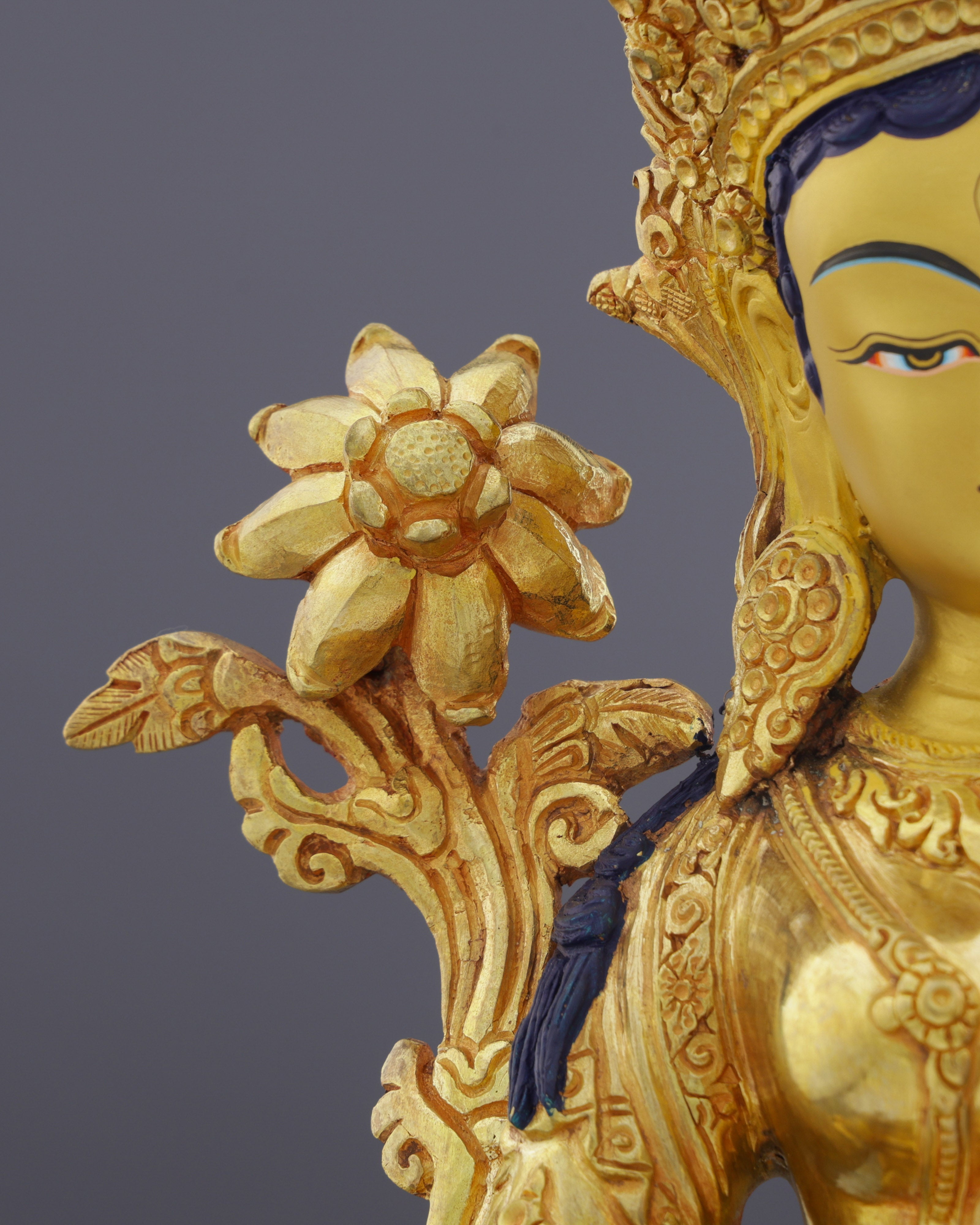 White Tara | Divine Mother of Compassion in Exquisite Nepalese Golden Splendor