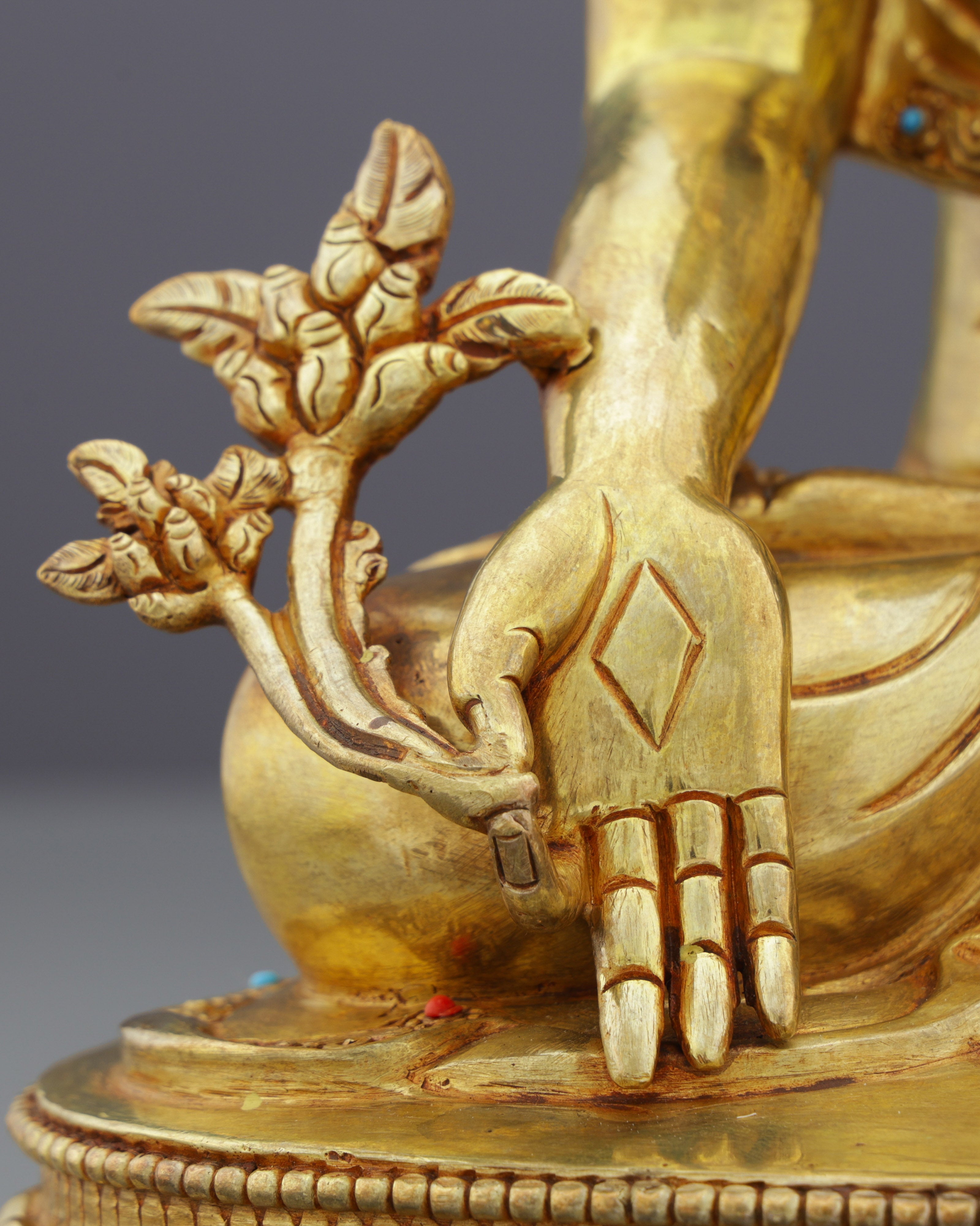 24K Gold Medicine Buddha Statue | Nepalese Healing Masterpiece