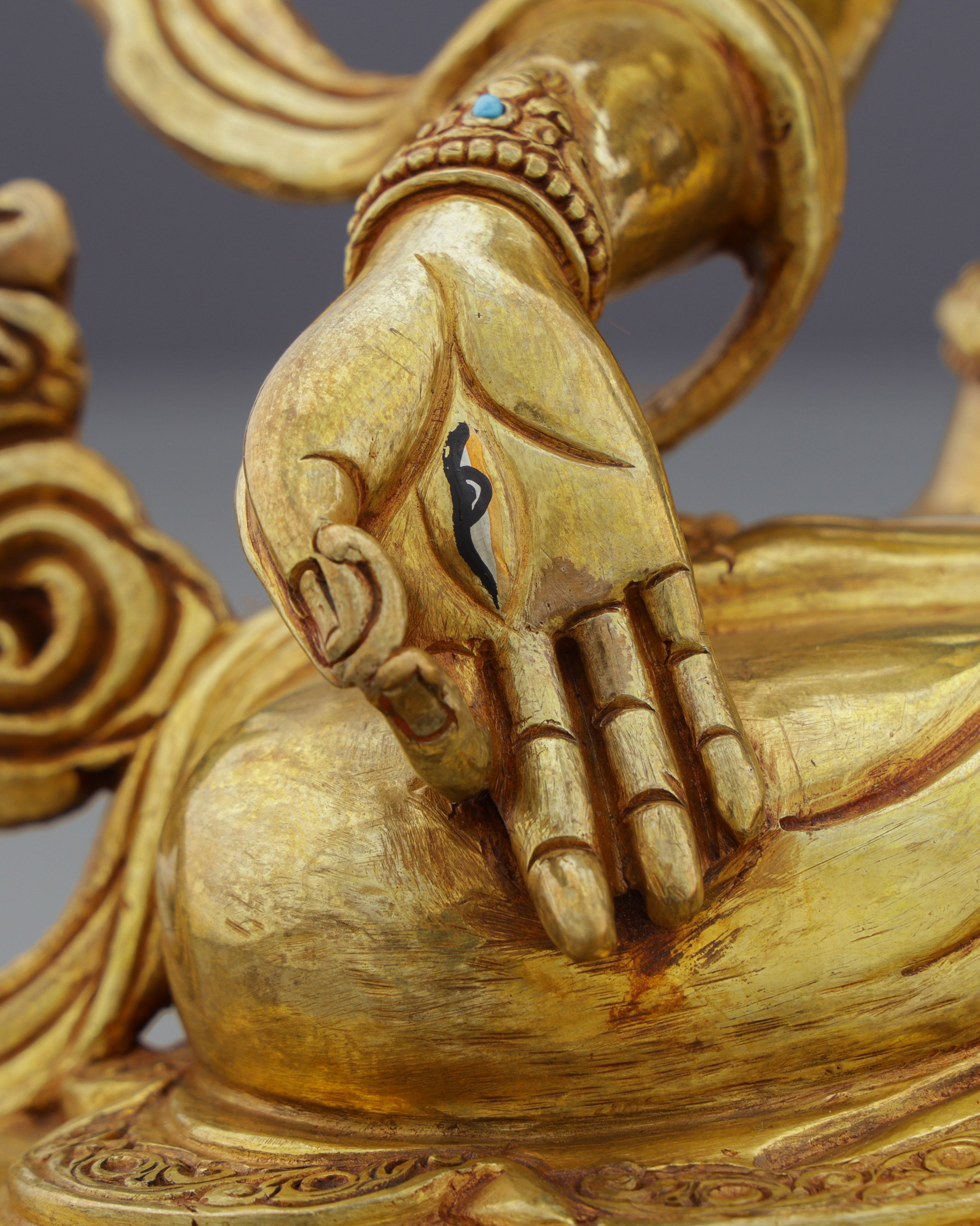 24K Gold Gilded White Tara Statue | Nepalese Masterpiece