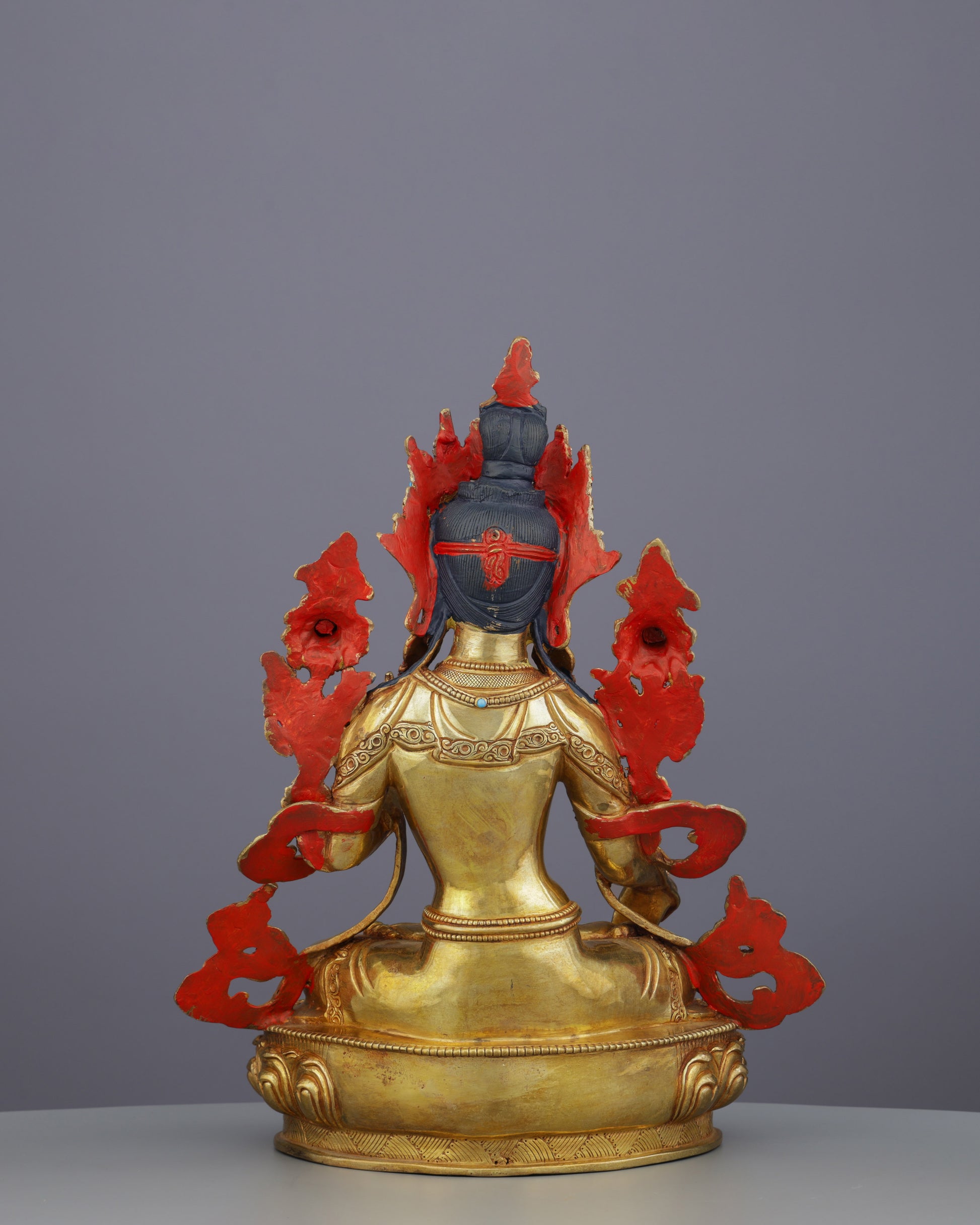 24K Gold Gilded White Tara Statue | Nepalese Masterpiece - Authentic Handcrafted Statue