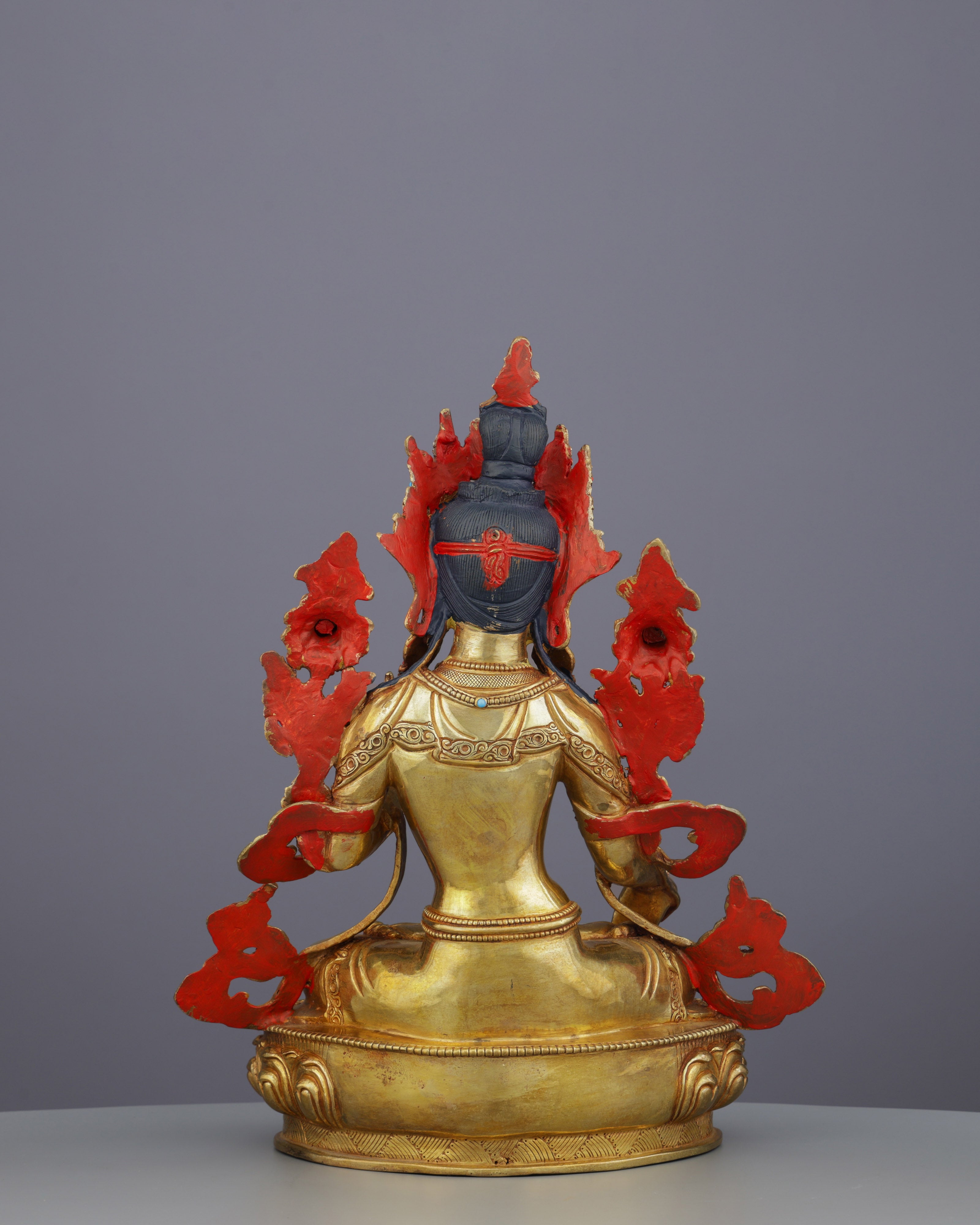 24K Gold Gilded White Tara Statue | Nepalese Masterpiece
