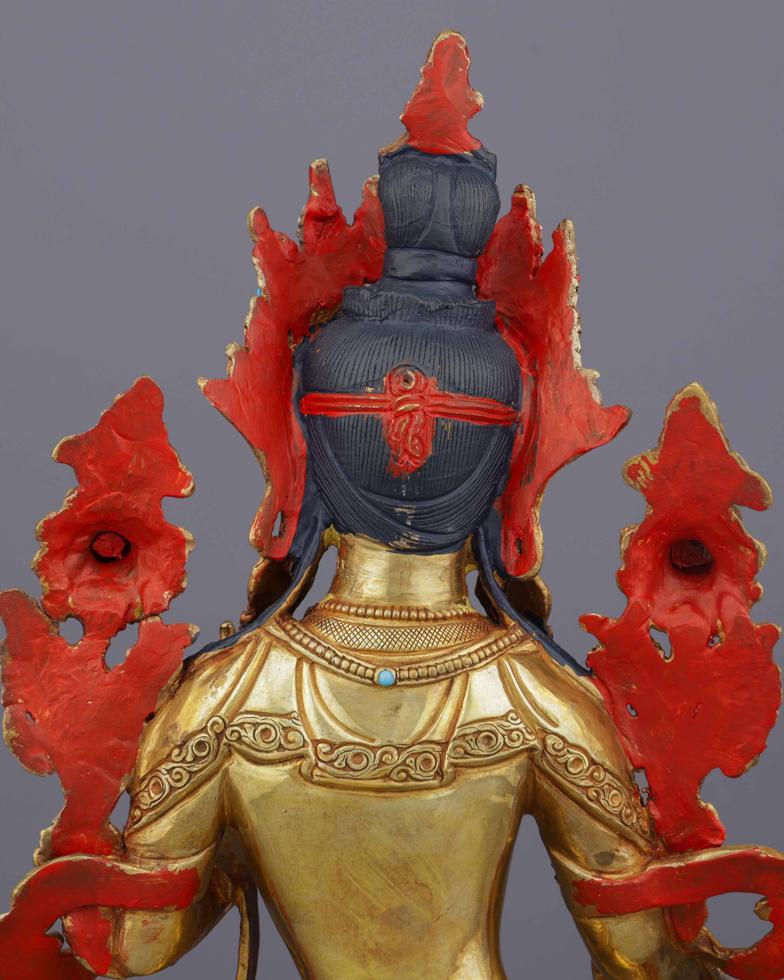 24K Gold Gilded White Tara Statue | Nepalese Masterpiece