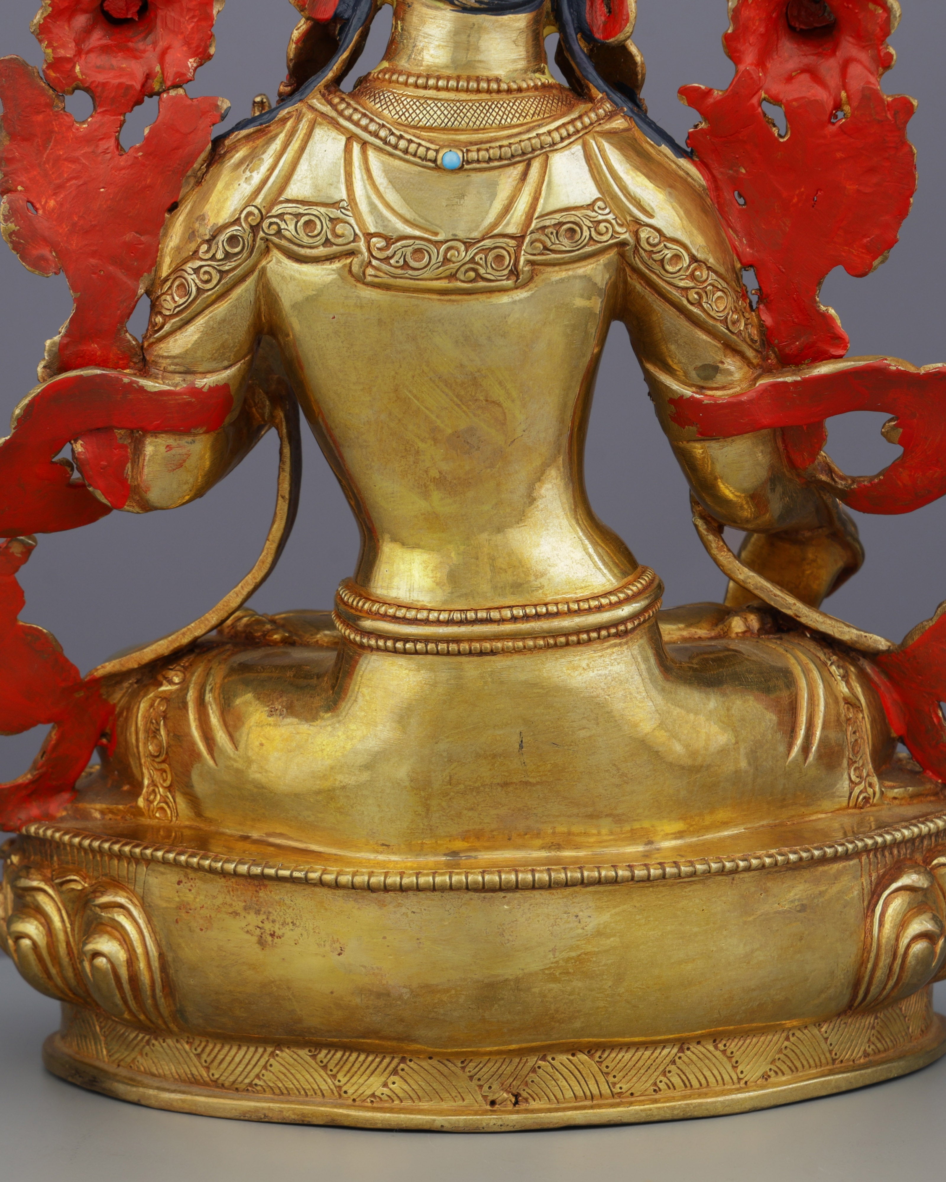 24K Gold Gilded White Tara Statue | Nepalese Masterpiece